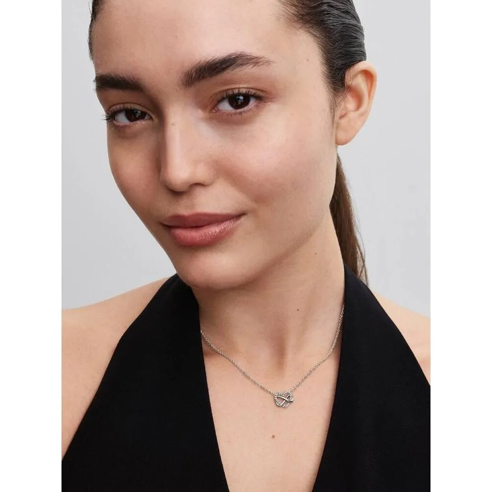Pandora Moments Collana con pendente a cuore infinito in argento sterling e zirconia cubica, 50 cm, 392666C01-50 - immagine 3
