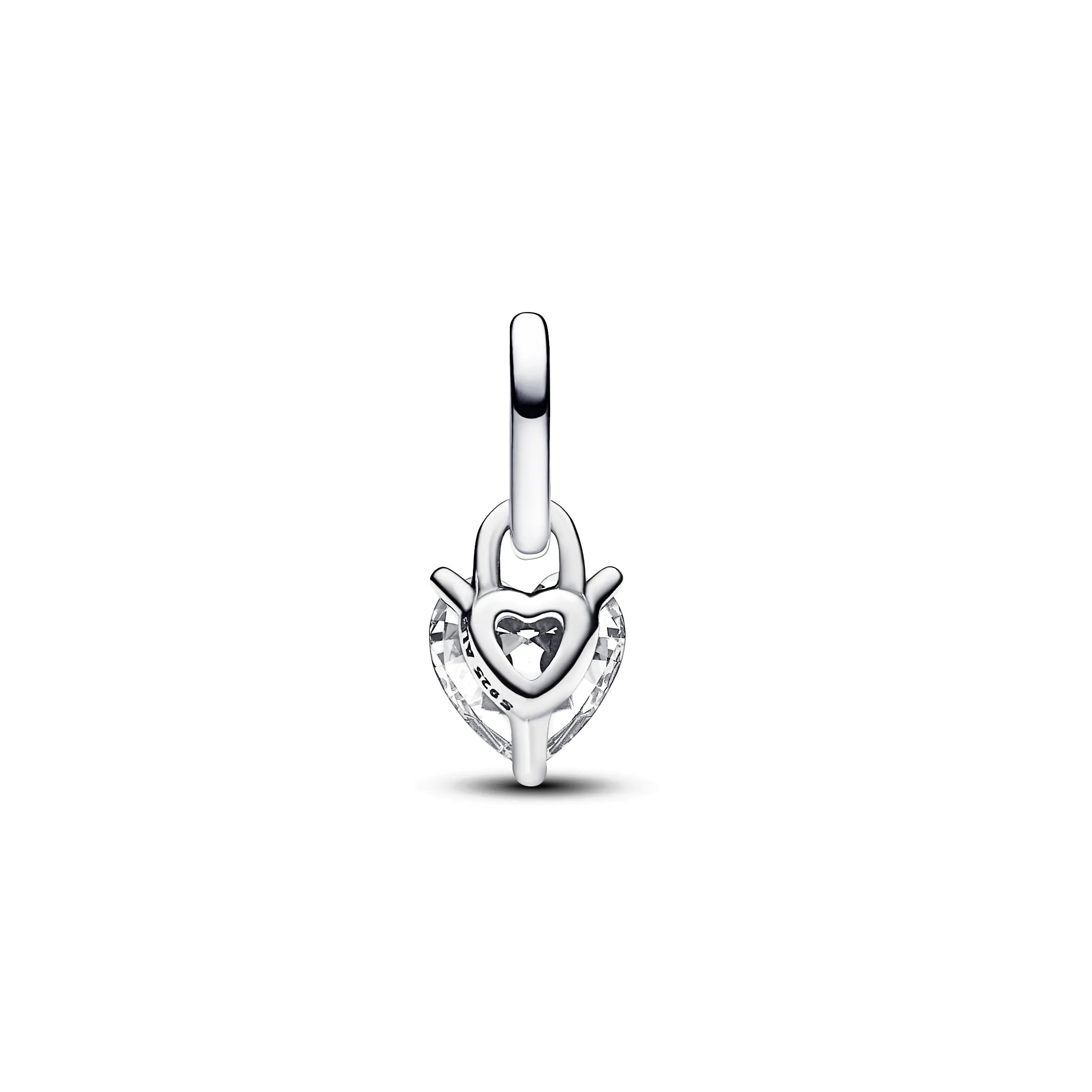 Pandora ME Mini Pendente Cuore con Serratura in Argento Sterling, Zirconia Cubica e Smalto Nero - immagine 2