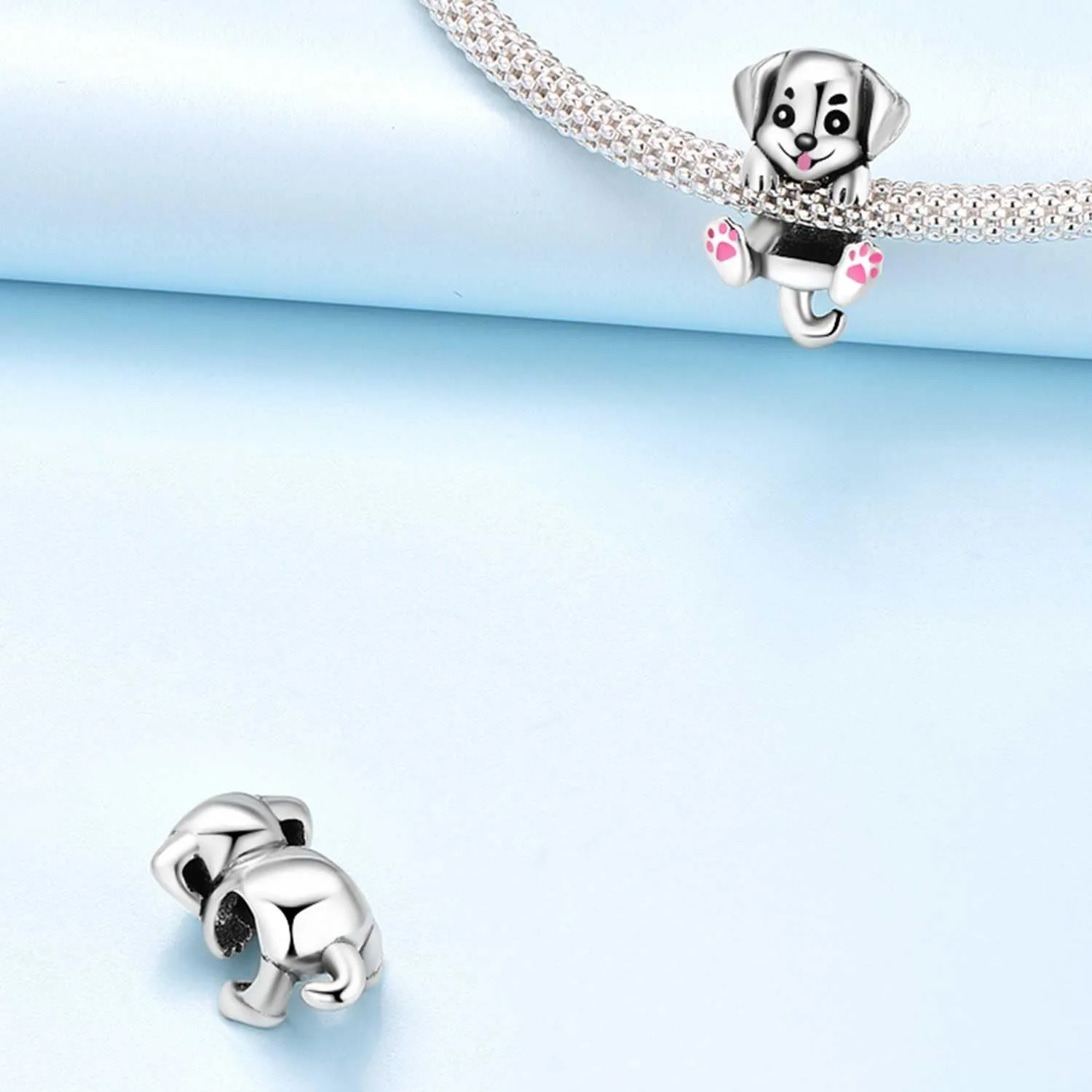 PANPOKI Charms Animali in Argento 925 - Panda, Cane, Gatto, Elefante, Farfalla, Libellula - immagine 4
