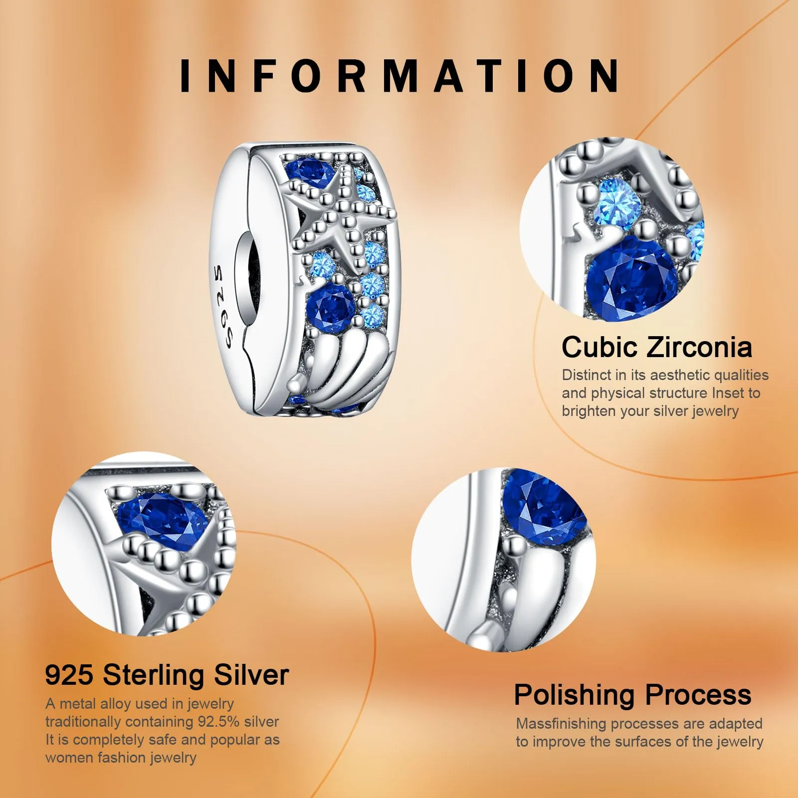 Rimgoris Ciondoli in Argento Sterling 925 Serie Oceano Delfino, Conchiglia, Stella Marina e Tartaruga, Confezione da 3 - immagine 4