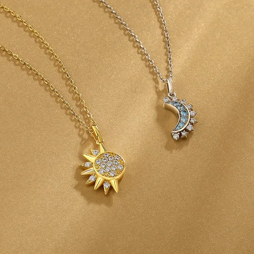 FDEETY Collana Sole e Luna per Coppia, Set di 2 Pezzi (#C) - immagine 4