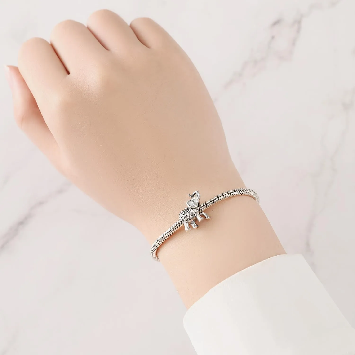 PANPOKI Charms Animali in Argento 925 - Panda, Cane, Gatto, Elefante, Farfalla, Libellula Ciondoli Compatibili con Pando per Bracciali e Collane - immagine 2