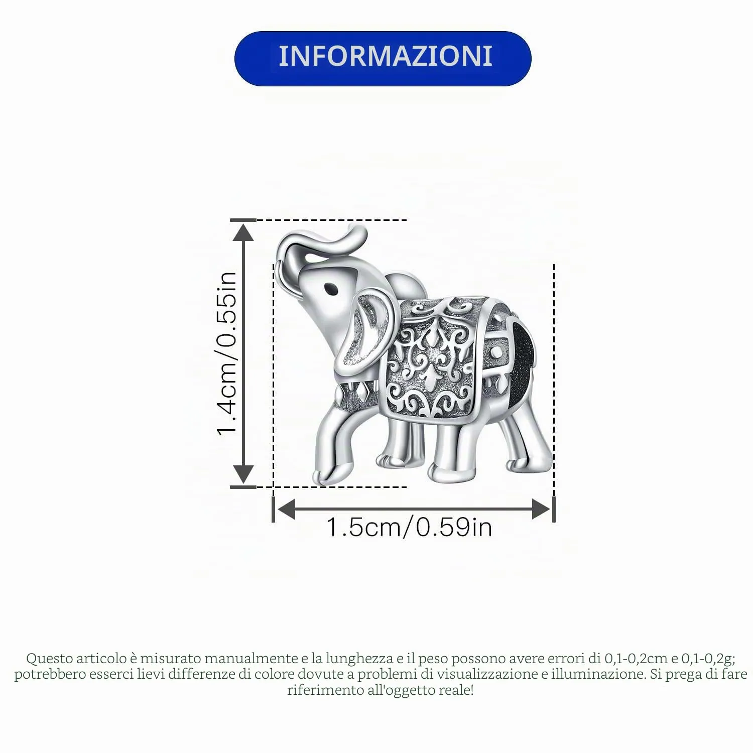 PANPOKI Charms Animali in Argento 925 - Panda, Cane, Gatto, Elefante, Farfalla, Libellula Ciondoli Compatibili con Pando per Bracciali e Collane - immagine 6