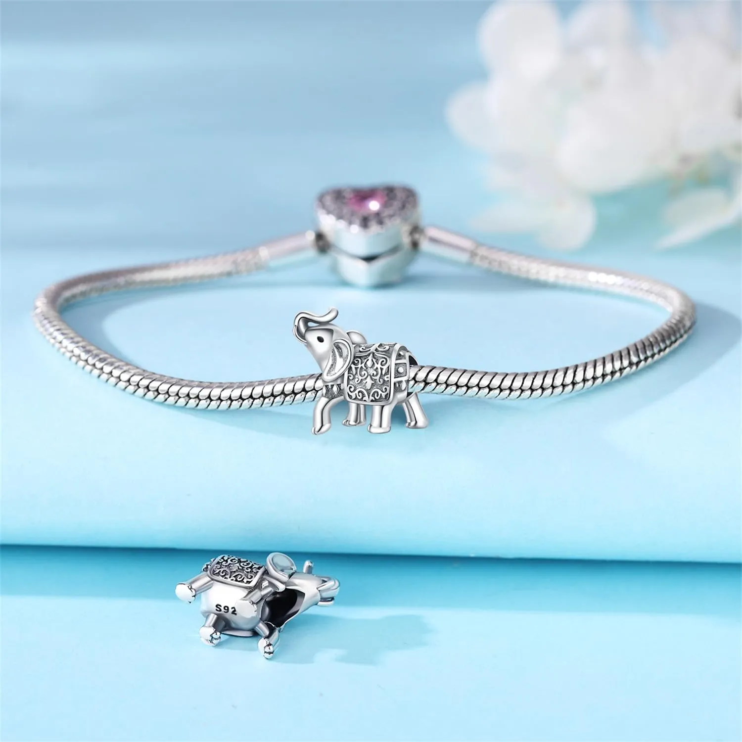 PANPOKI Charms Animali in Argento 925 - Panda, Cane, Gatto, Elefante, Farfalla, Libellula Ciondoli Compatibili con Pando per Bracciali e Collane - immagine 7