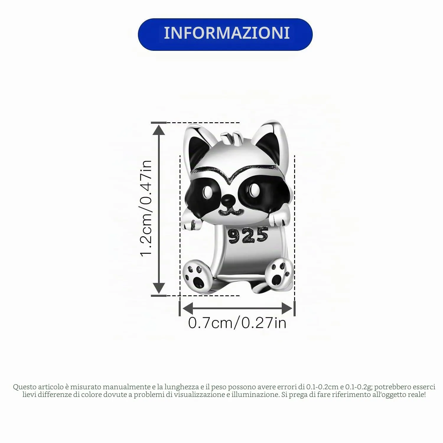 PANPOKI Charms Animali in Argento 925 - Panda, Cane, Gatto, Elefante, Farfalla, Libellula Ciondoli Compatibili con Pando per Bracciali e Collane - immagine 6