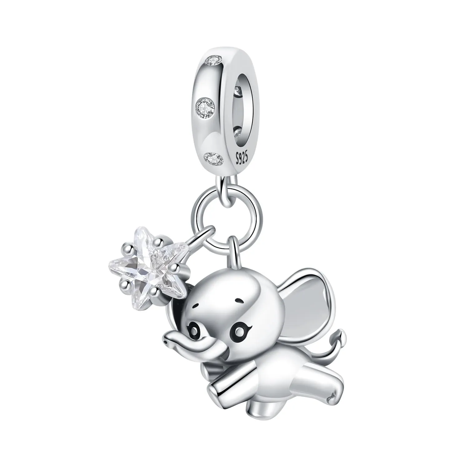 PANPOKI Charms Animali in Argento 925 - Panda, Cane, Gatto, Elefante, Farfalla, Libellula - immagine 1