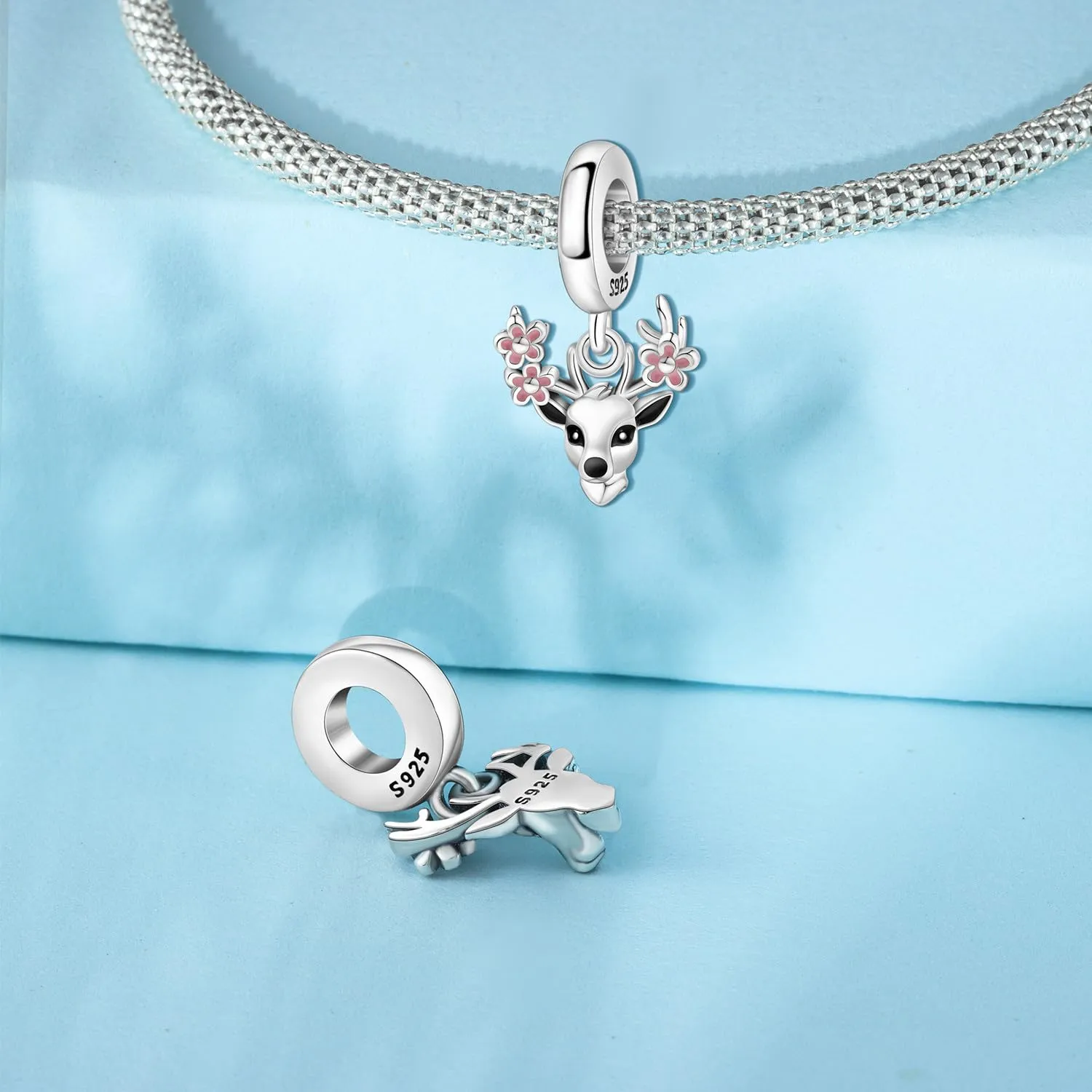 PANPOKI Charms Animali in Argento 925 - Panda, Cane, Gatto, Elefante, Farfalla, Libellula - immagine 3