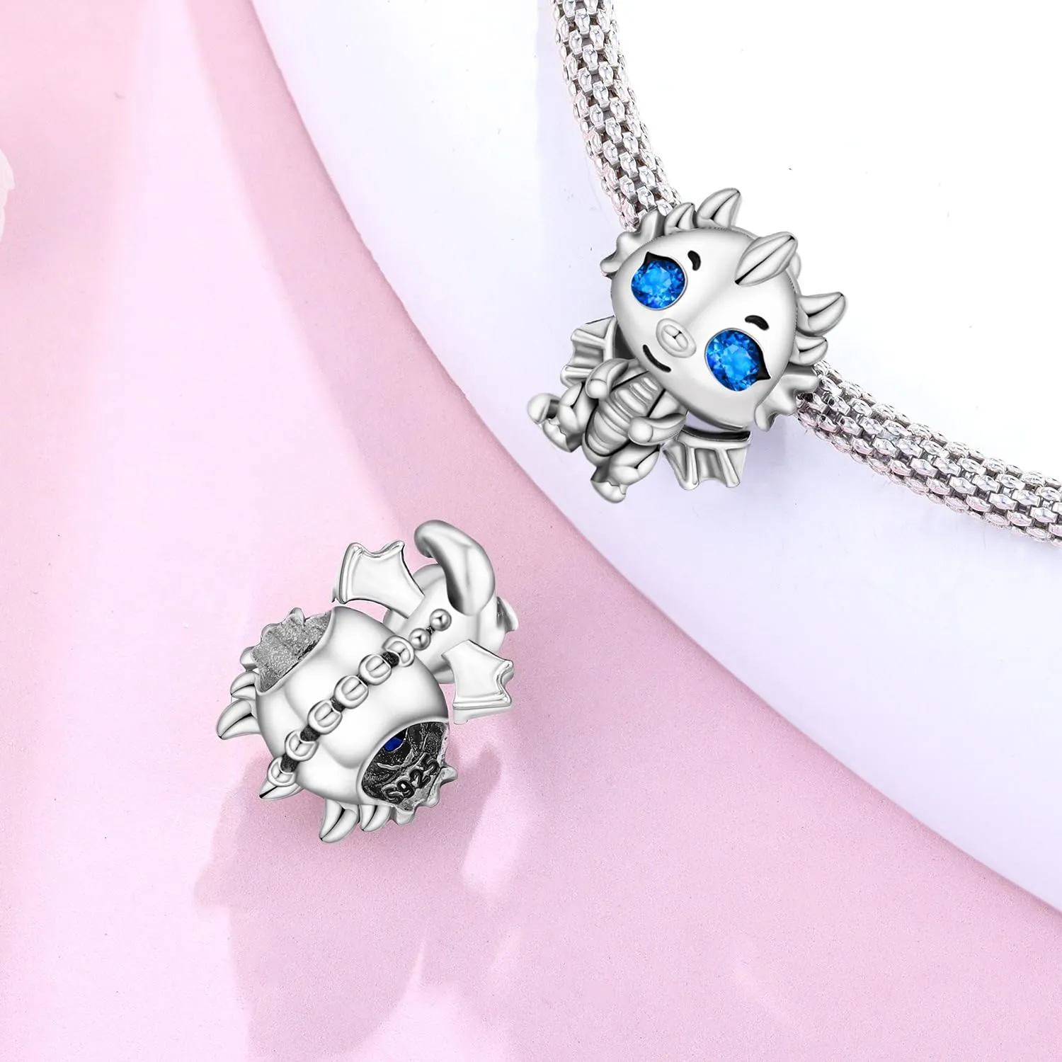 PANPOKI Charms Animali in Argento 925 - Panda, Cane, Gatto, Elefante, Farfalla, Libellula - immagine 2