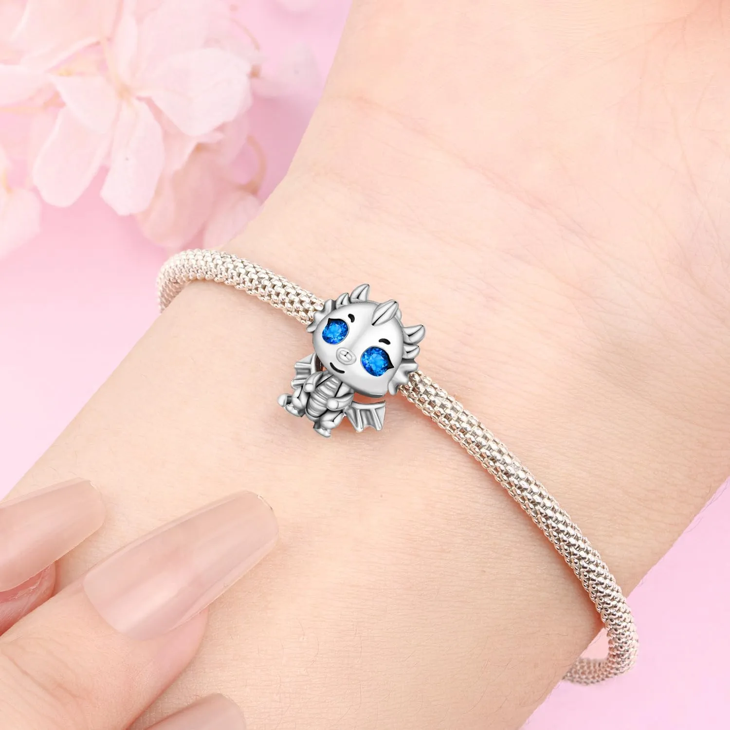 PANPOKI Charms Animali in Argento 925 - Panda, Cane, Gatto, Elefante, Farfalla, Libellula - immagine 5