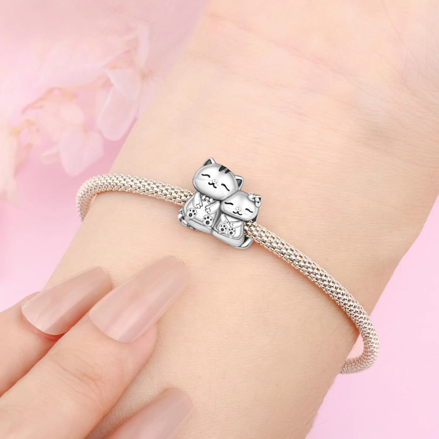 PANPOKI Charms Animali in Argento 925 - Panda, Cane, Gatto, Elefante, Farfalla, Libellula - immagine 5