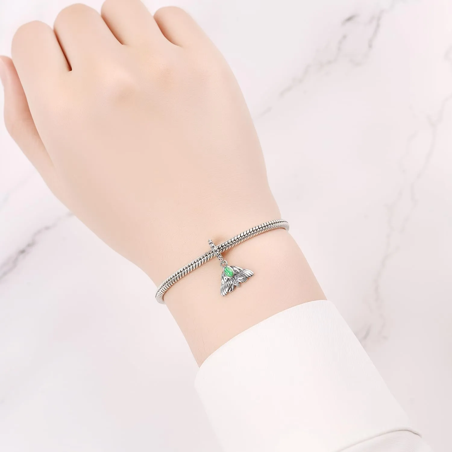 PANPOKI Charms Animali in Argento 925 - Panda, Cane, Gatto, Elefante, Farfalla, Libellula - Ciondoli Compatibili con Pandora per Bracciali e Collane - immagine 5