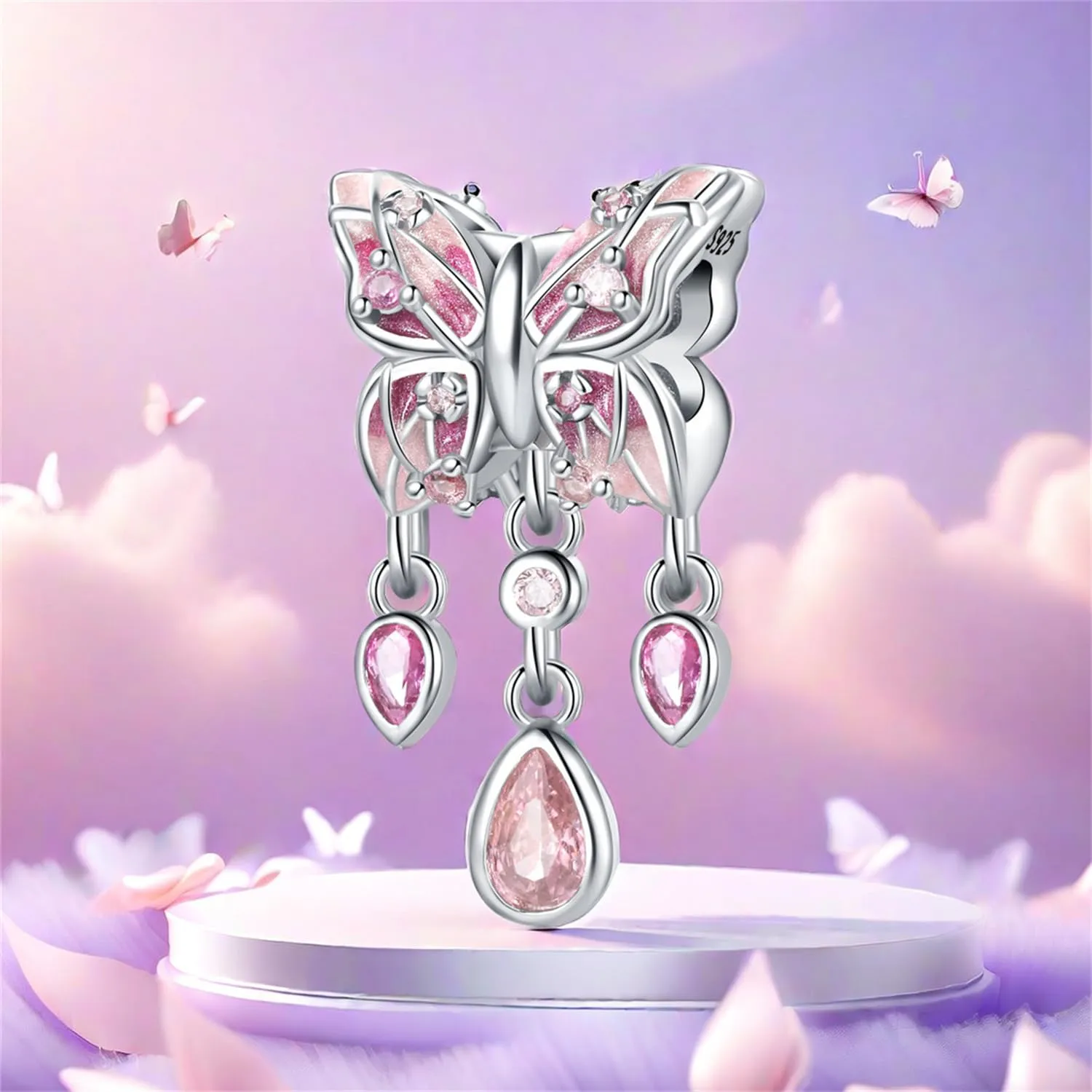 PANPOKI Charms Animali in Argento 925 - Panda, Cane, Gatto, Elefante, Farfalla, Libellula - immagine 7