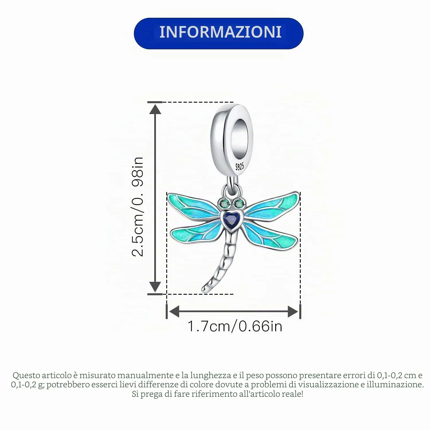 PANPOKI Charms Animali in Argento 925 - Panda, Cane, Gatto, Elefante, Farfalla, Libellula - Ciondoli Compatibili con Pando per Bracciali e Collane - immagine 4