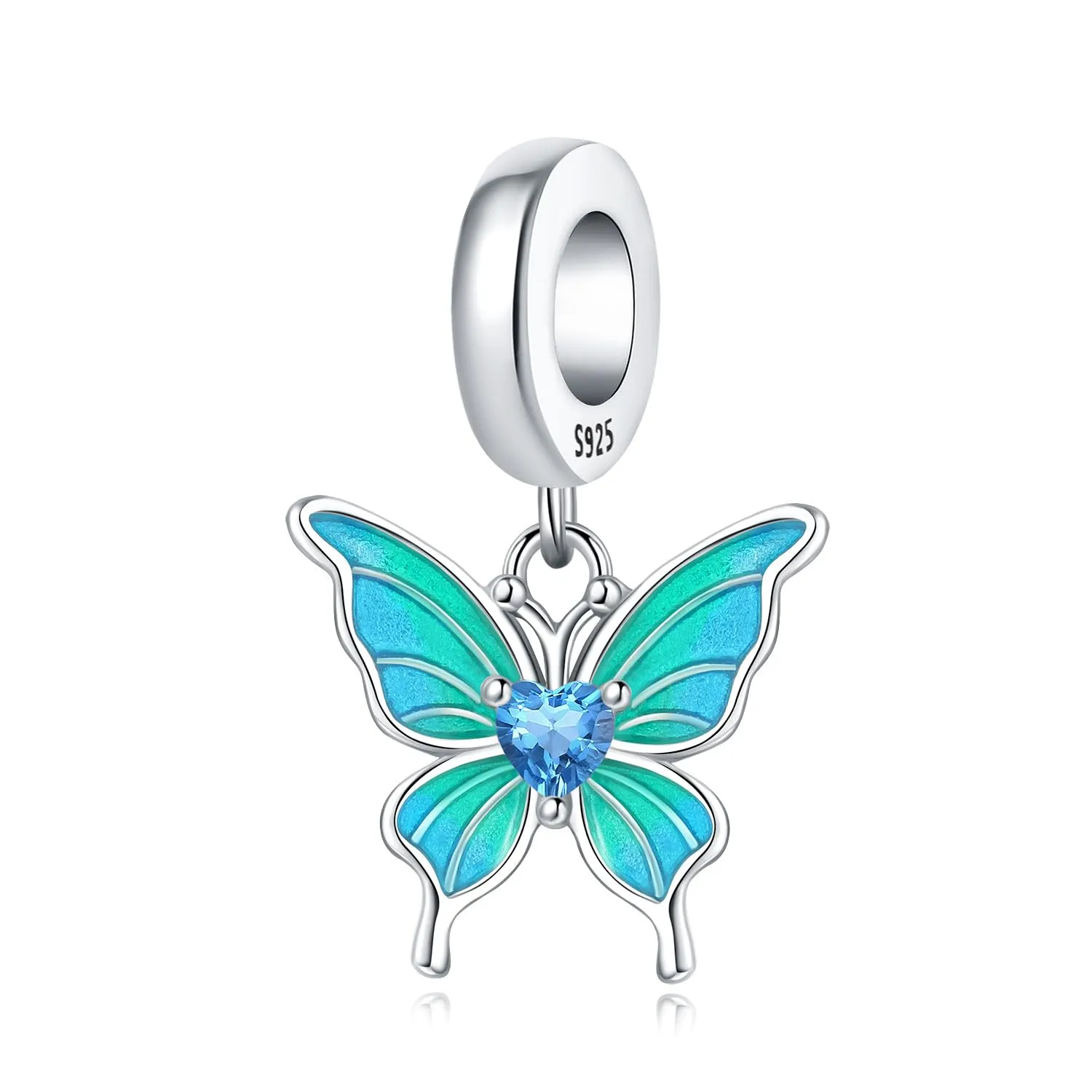 PANPOKI Charms Animali in Argento 925 - Panda, Cane, Gatto, Elefante, Farfalla, Libellula - Ciondoli Compatibili con Pando per Bracciali e Collane - immagine 1