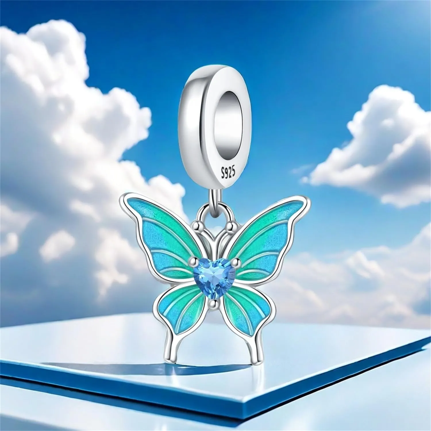 PANPOKI Charms Animali in Argento 925 - Panda, Cane, Gatto, Elefante, Farfalla, Libellula - Ciondoli Compatibili con Pando per Bracciali e Collane - immagine 7