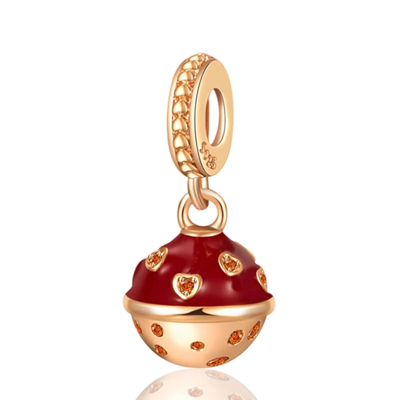 Rimgoris Bracciale e Collana in Argento Sterling 925 con Ciondolo Rotondo in Oro Rosa e Zirconi - immagine 1