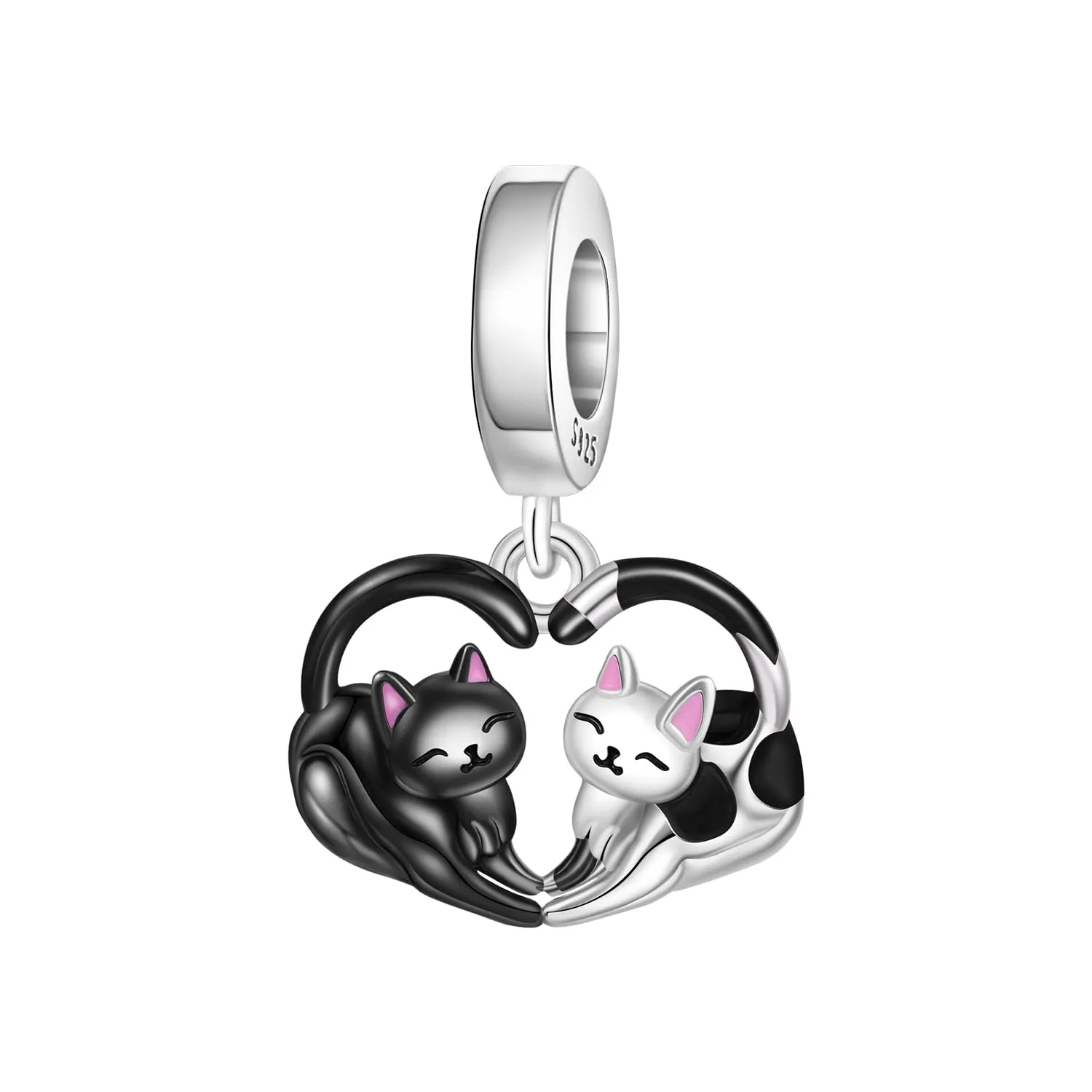 PANPOKI Charms Animali in Argento 925 - Panda, Cane, Gatto, Elefante, Farfalla, Libellula - immagine 1