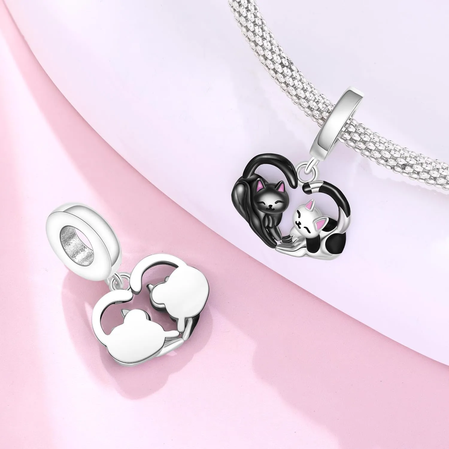 PANPOKI Charms Animali in Argento 925 - Panda, Cane, Gatto, Elefante, Farfalla, Libellula - immagine 2