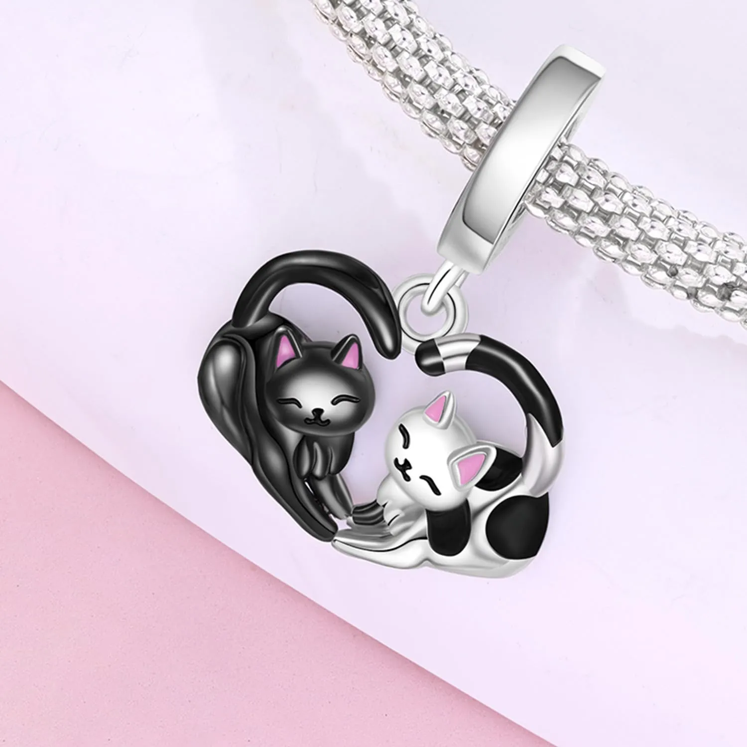 PANPOKI Charms Animali in Argento 925 - Panda, Cane, Gatto, Elefante, Farfalla, Libellula - immagine 3