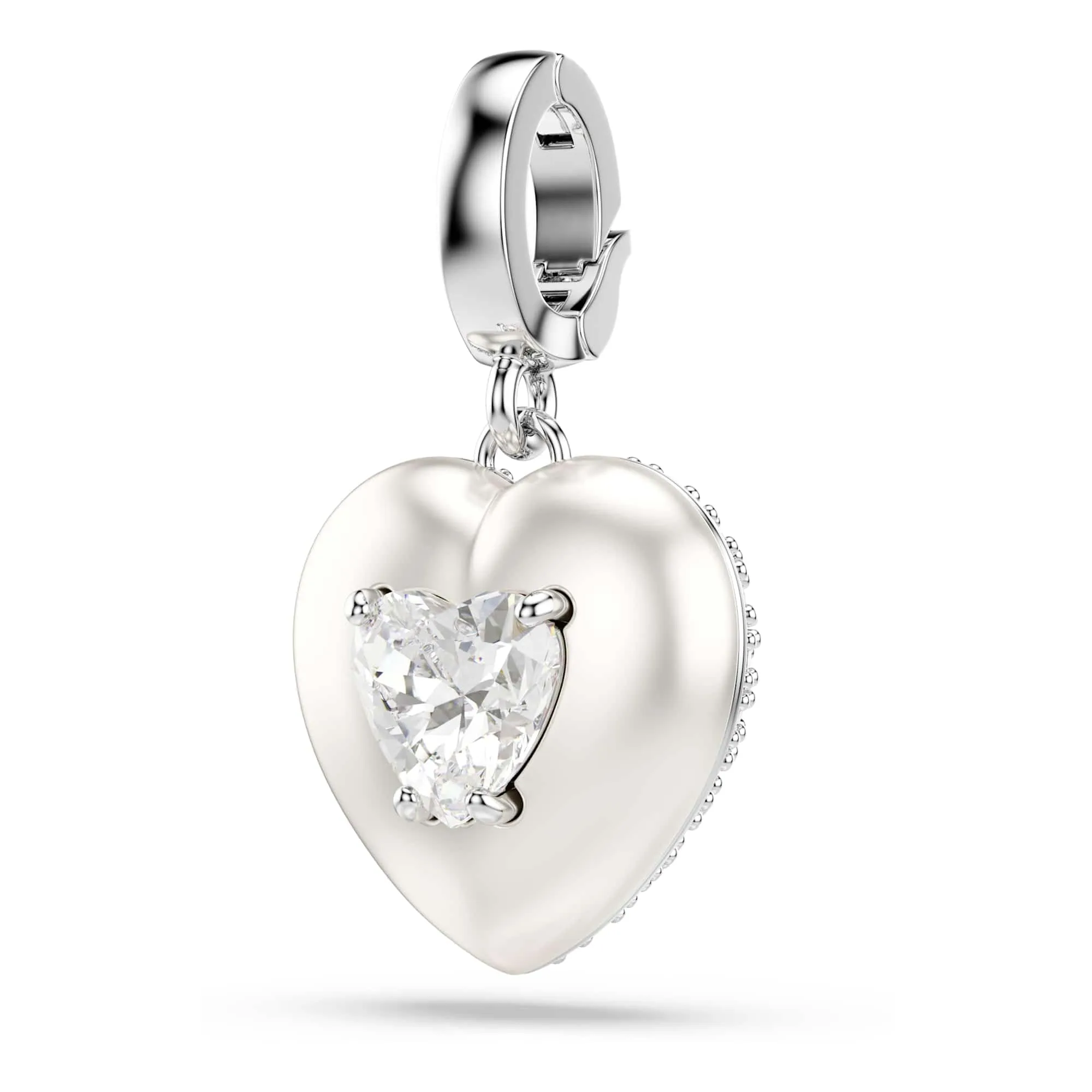 Swarovski Charm Idyllia Cuore Bianco Placcato Rodio - immagine 2