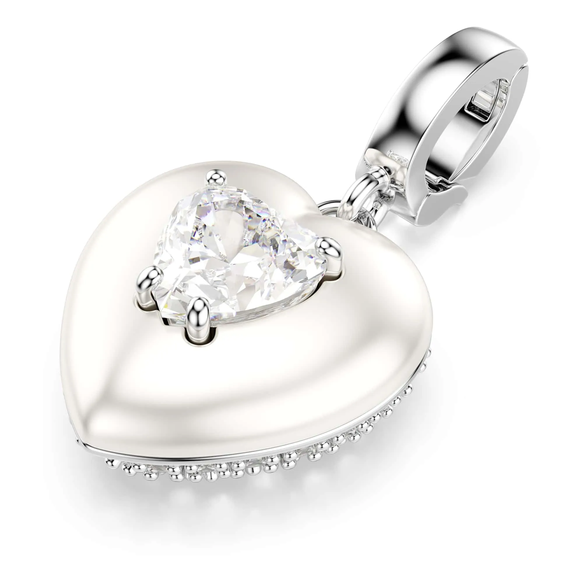 Swarovski Charm Idyllia Cuore Bianco Placcato Rodio - immagine 4