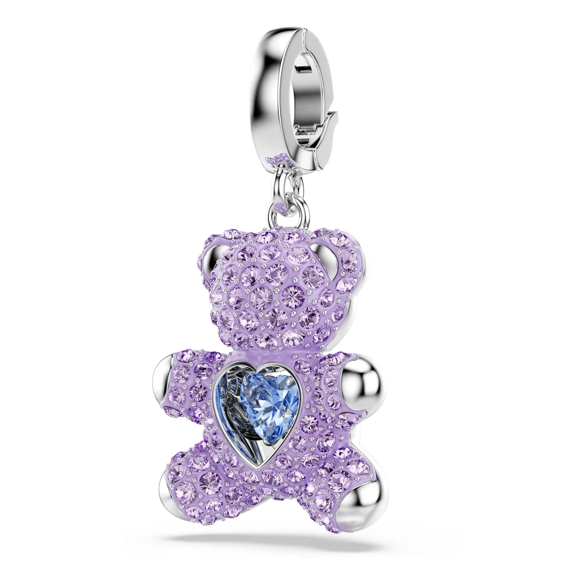 Swarovski Charm Idyllia Orsetto Viola Placcato rodio - immagine 2