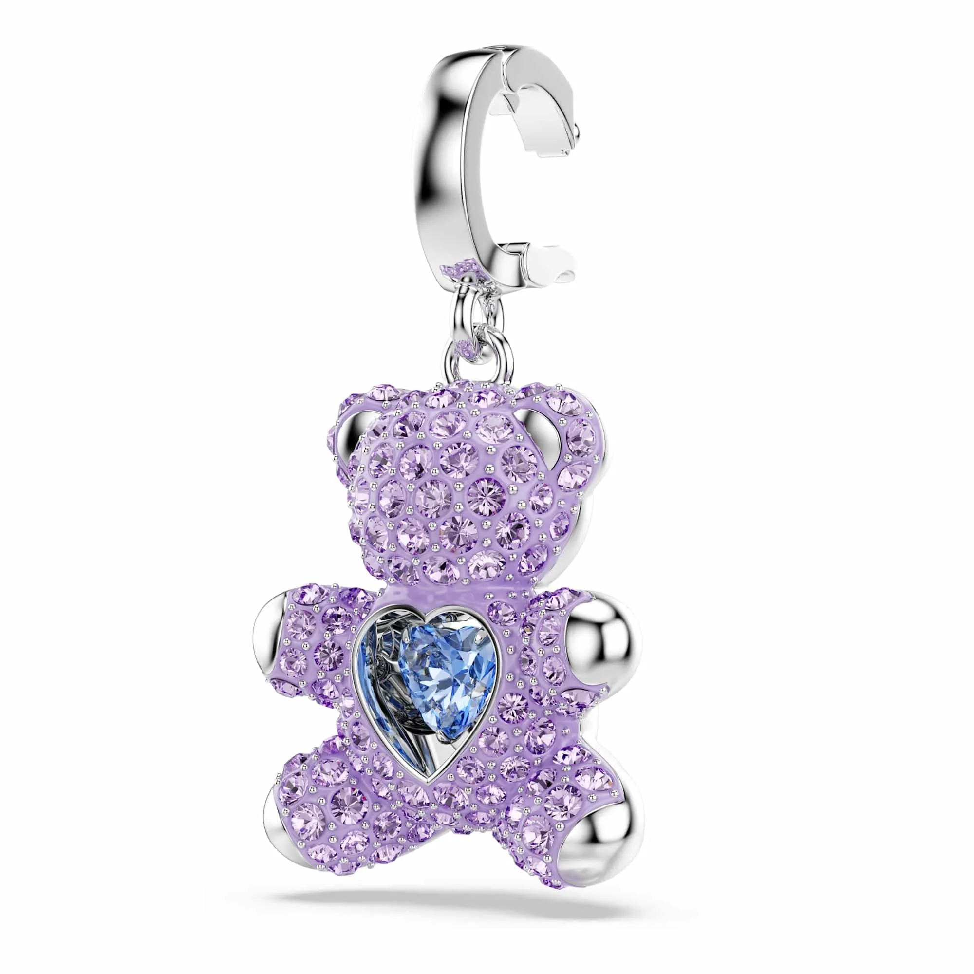 Swarovski Charm Idyllia Orsetto Viola Placcato rodio - immagine 3