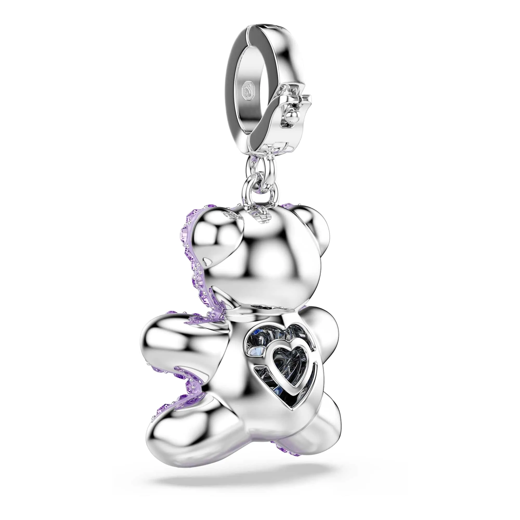 Swarovski Charm Idyllia Orsetto Viola Placcato rodio - immagine 5