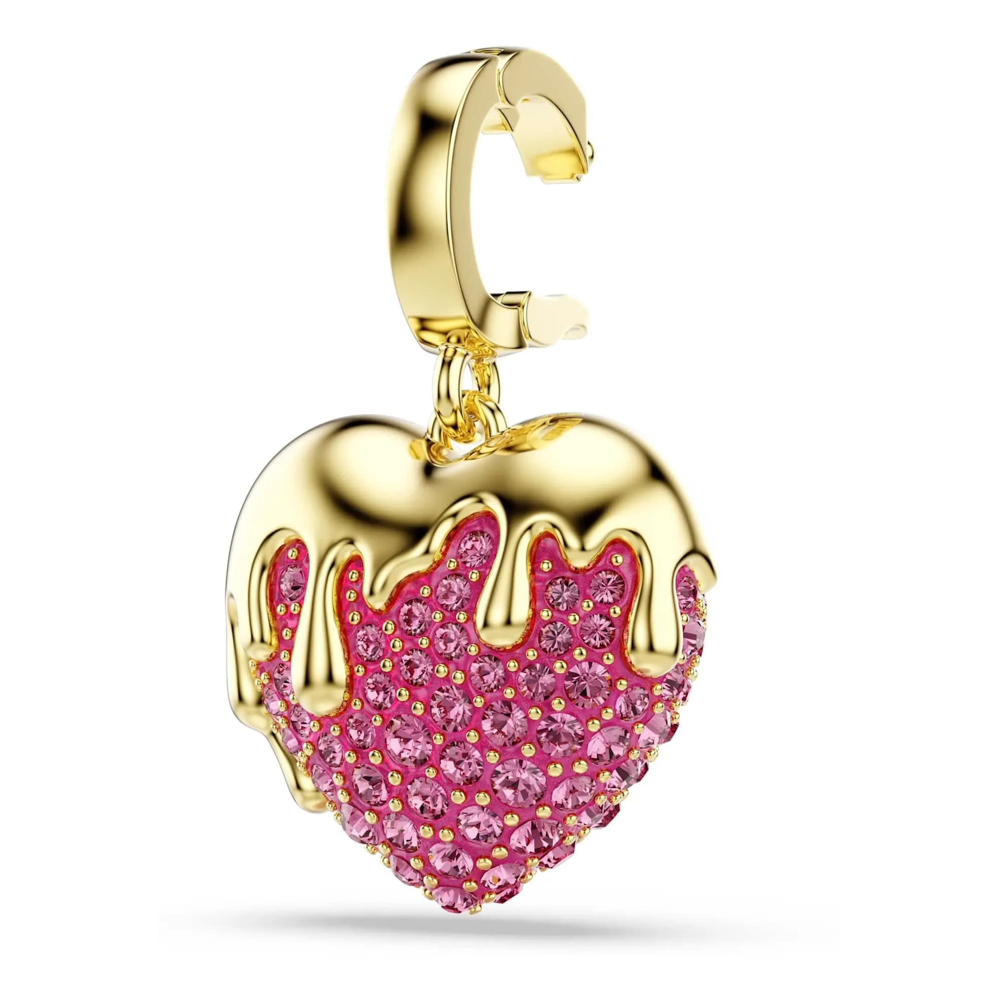 Swarovski Charm Idyllia Round Heart, Pink, Gold-plated - immagine 3