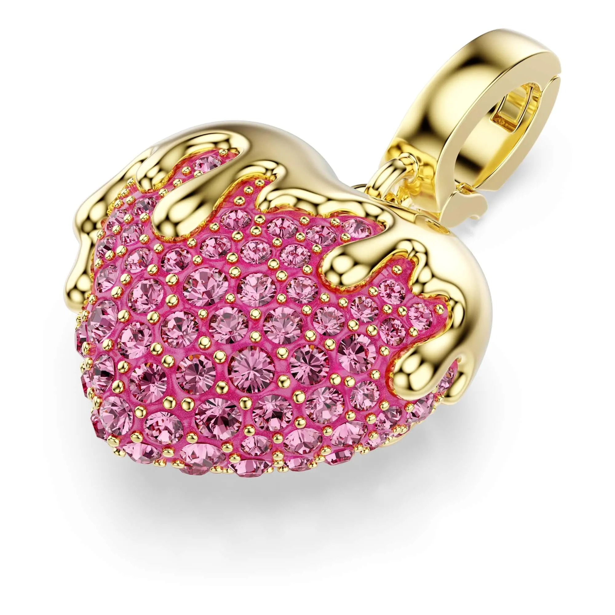 Swarovski Charm Idyllia Round Heart, Pink, Gold-plated - immagine 4