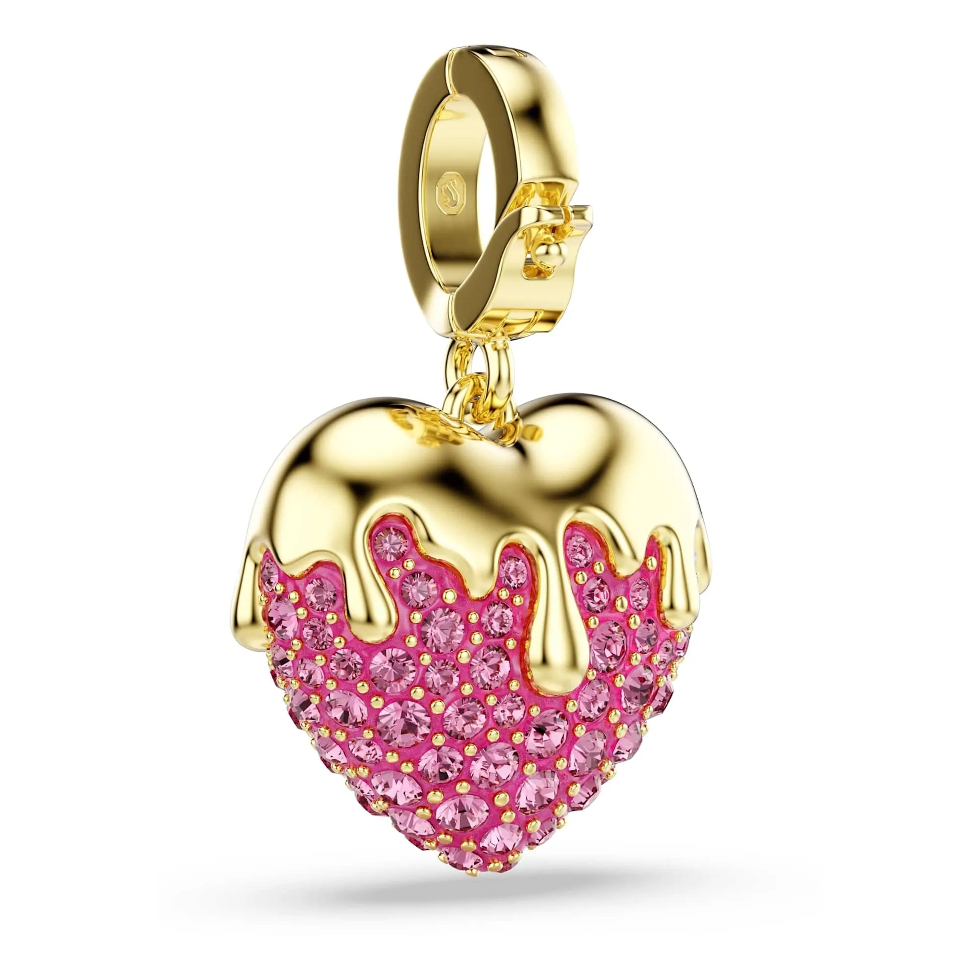 Swarovski Charm Idyllia Round Heart, Pink, Gold-plated - immagine 5
