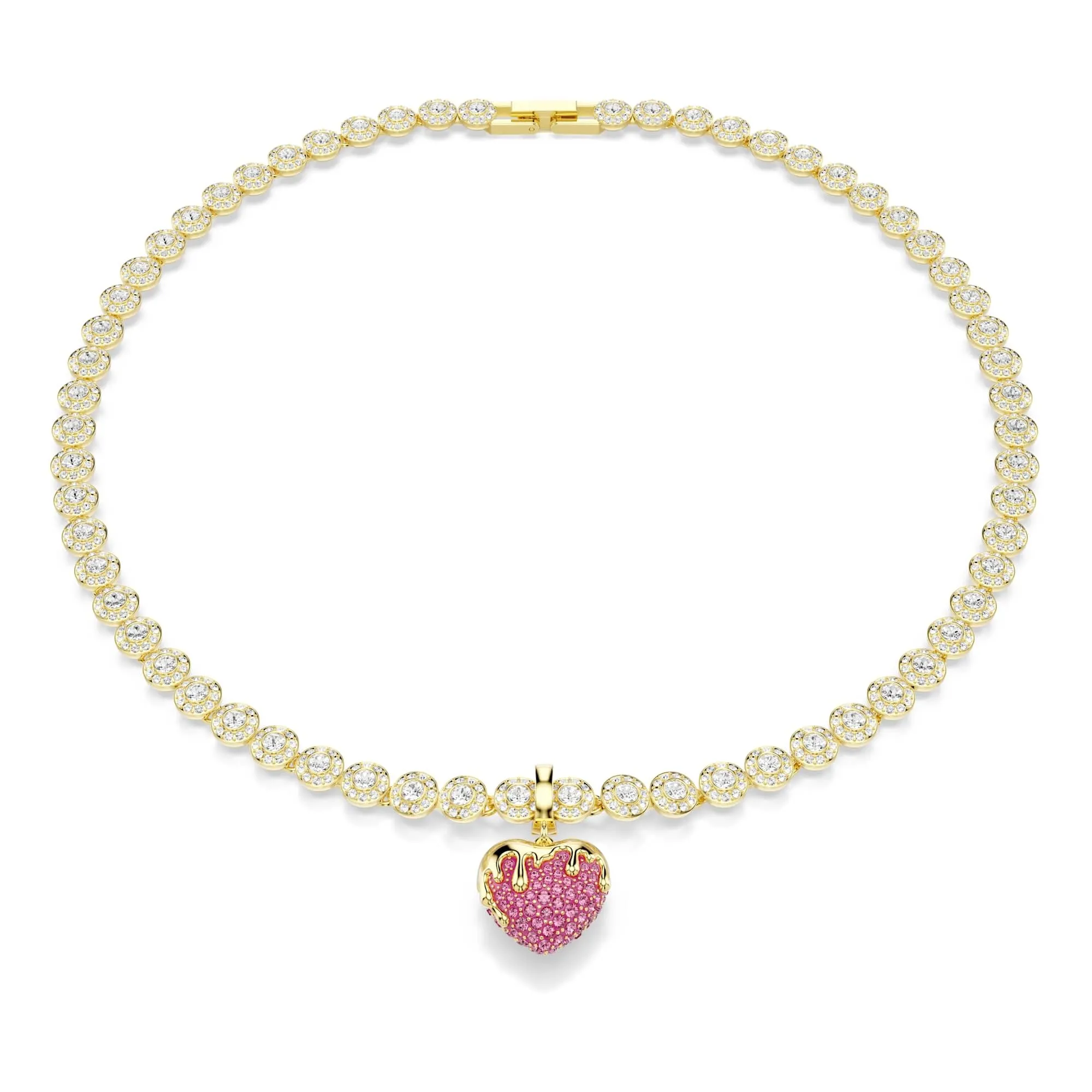 Swarovski Charm Idyllia Round Heart, Pink, Gold-plated - immagine 6