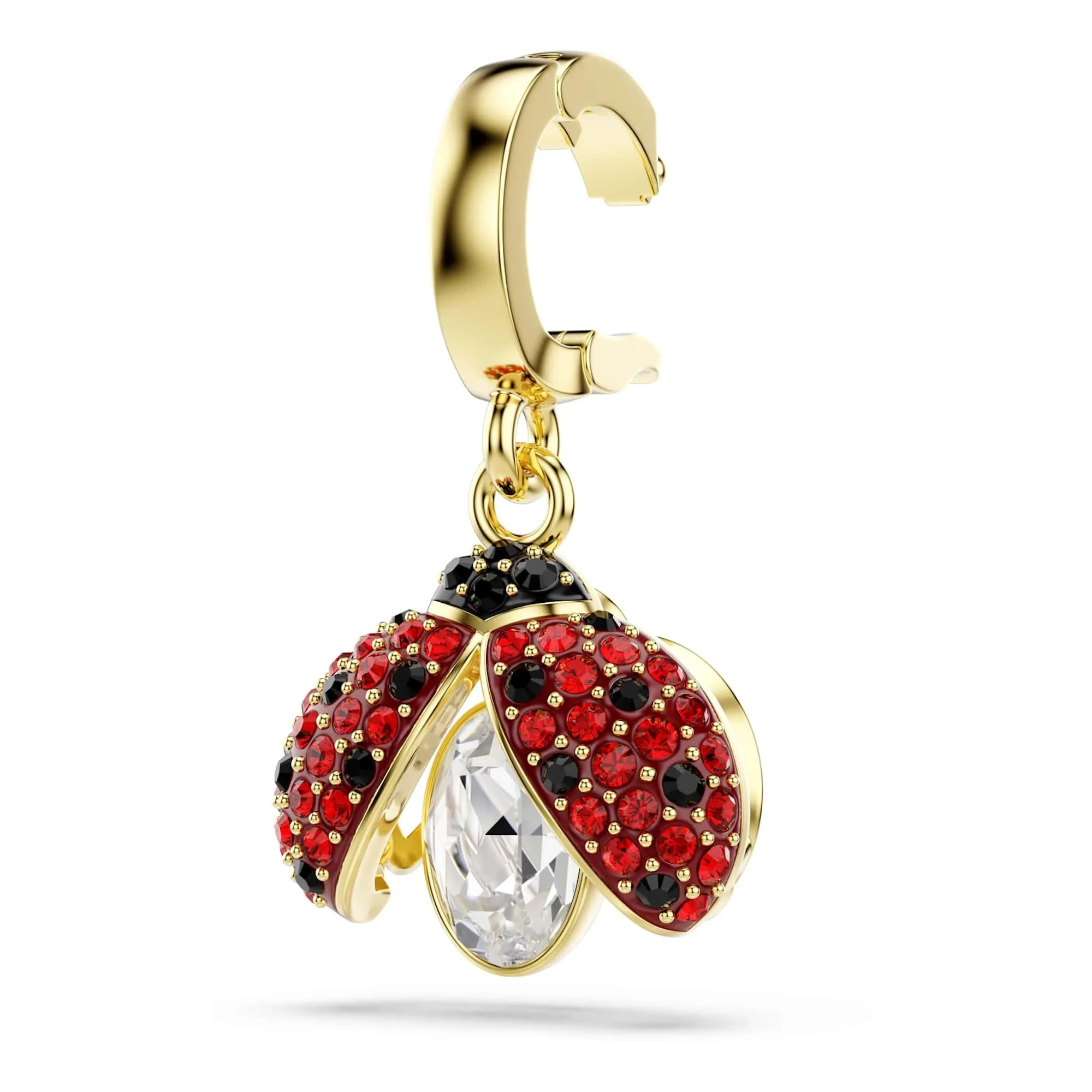 Swarovski Idyllia Ladybug Charm, Mixed Cut, Red, Gold Plated - immagine 3
