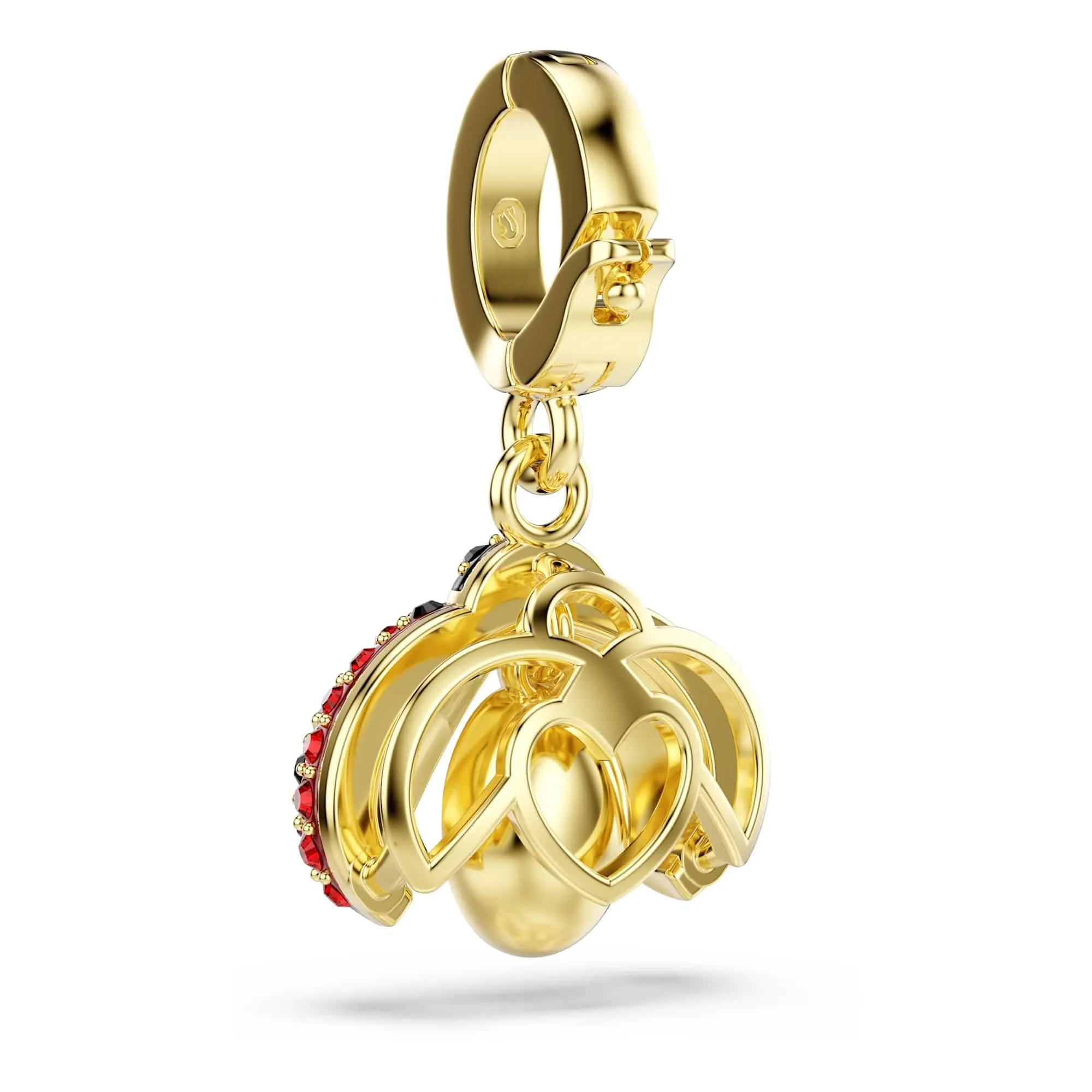 Swarovski Idyllia Ladybug Charm, Mixed Cut, Red, Gold Plated - immagine 5