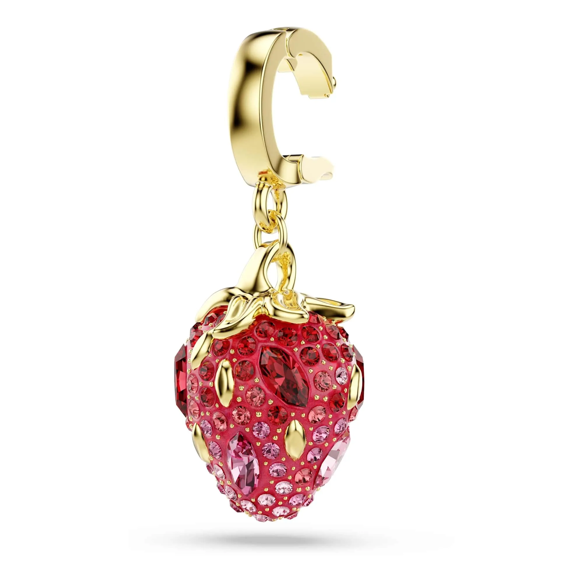 Swarovski Charm Idyllia Fragola Rosso Placcato color oro - immagine 3