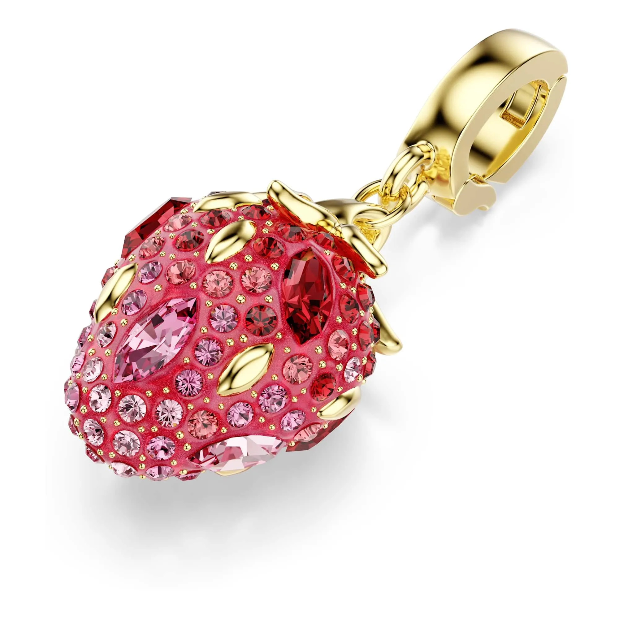 Swarovski Charm Idyllia Fragola Rosso Placcato color oro - immagine 4