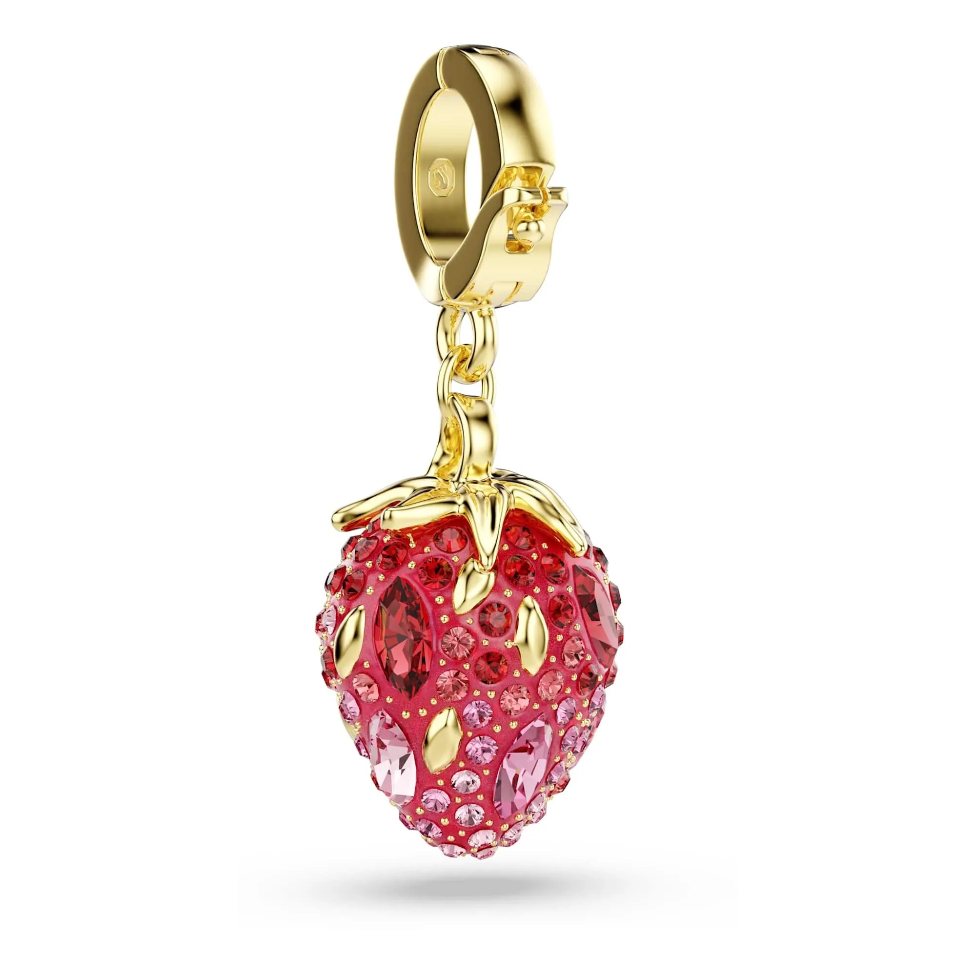 Swarovski Charm Idyllia Fragola Rosso Placcato color oro - immagine 5