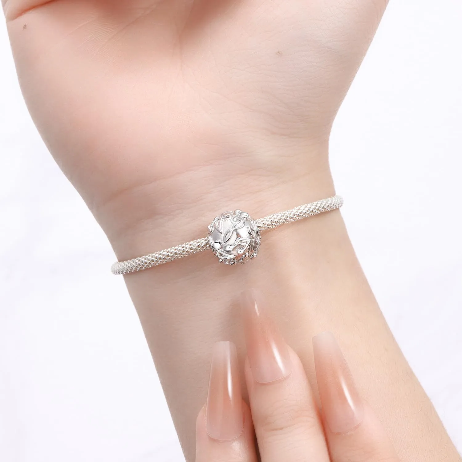 PANPOKI Infinity Love Heart Infermiera Ciondolo in Argento Sterling 925 per Braccialetti e Collane - immagine 5