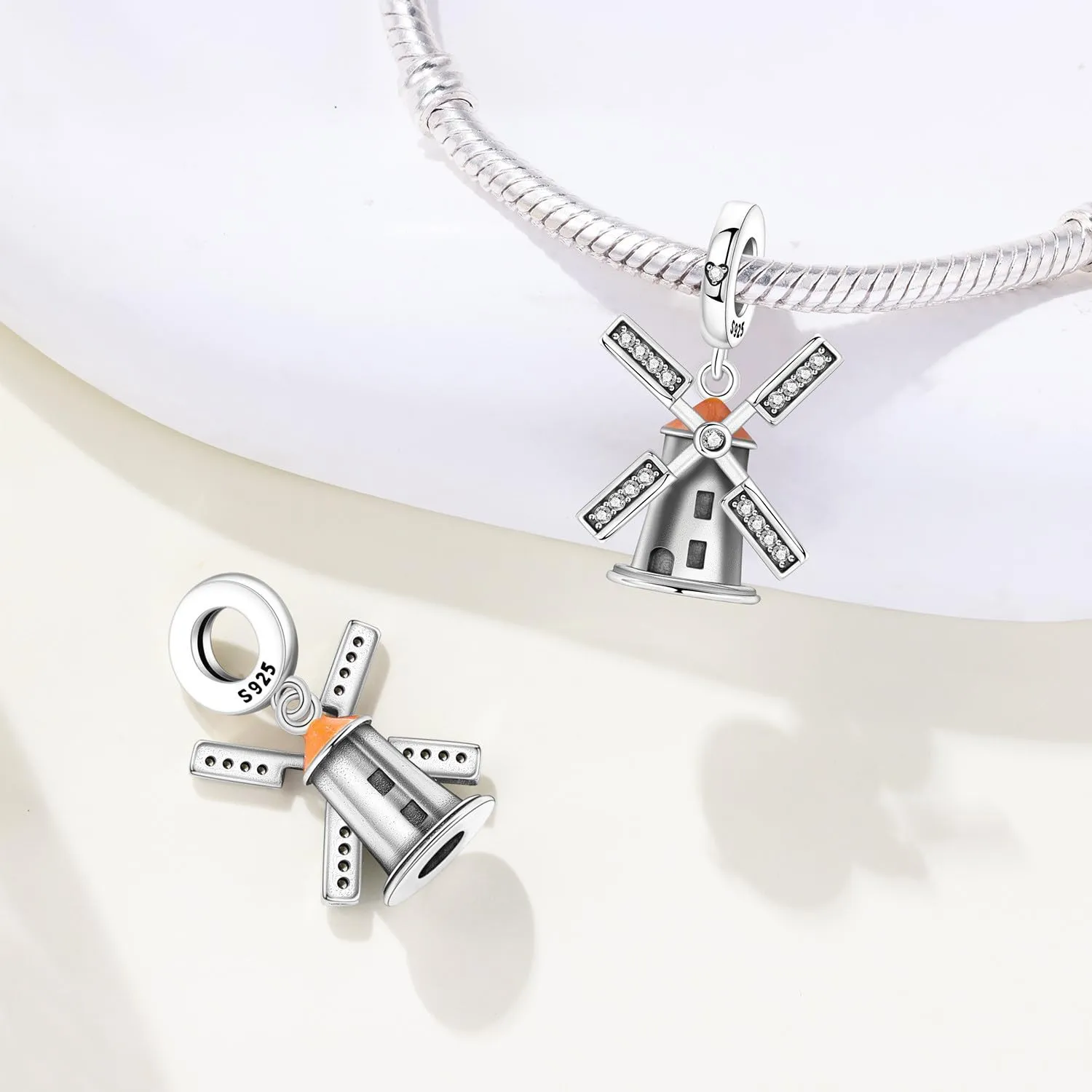PANPOKI Infinity Love Heart Infermiera Ciondolo in Argento Sterling 925 per Braccialetti e Collane - immagine 2