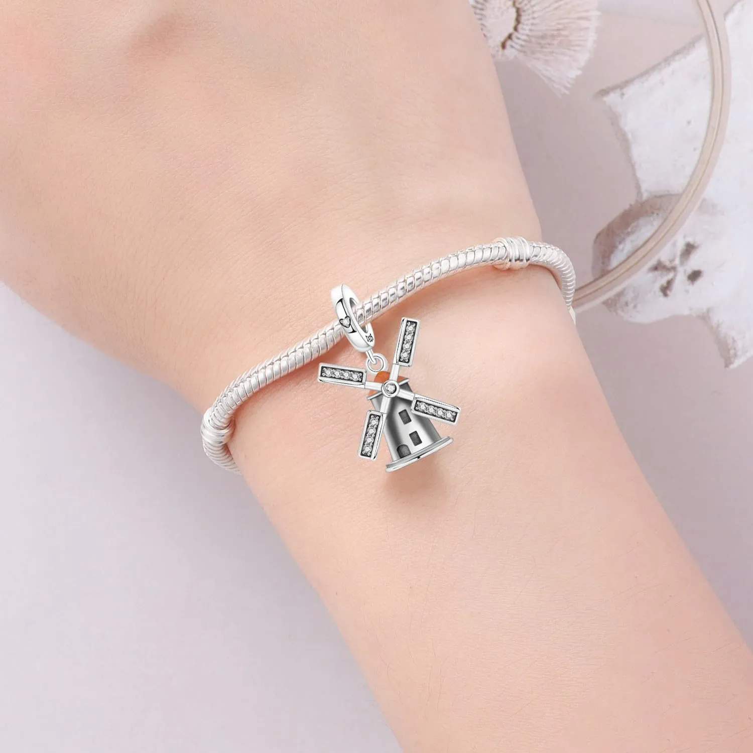 PANPOKI Infinity Love Heart Infermiera Ciondolo in Argento Sterling 925 per Braccialetti e Collane - immagine 5