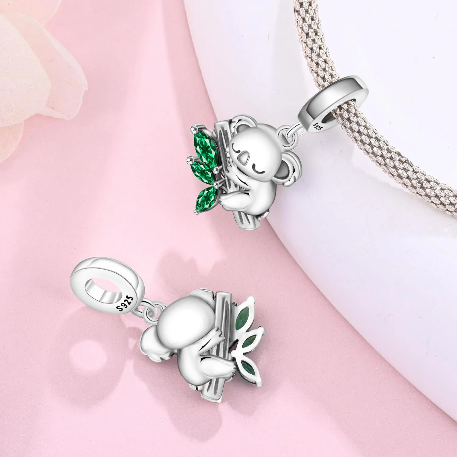 PANPOKI Ciondoli Animali in Argento Sterling 925 per Bracciale e Collana, Zirconie - immagine 2
