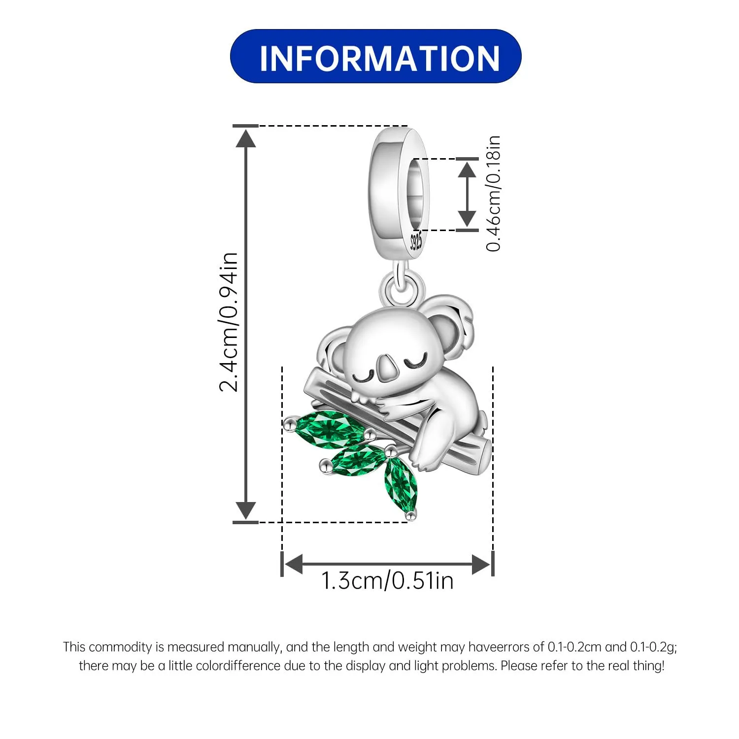 PANPOKI Ciondoli Animali in Argento Sterling 925 per Bracciale e Collana, Zirconie - immagine 4