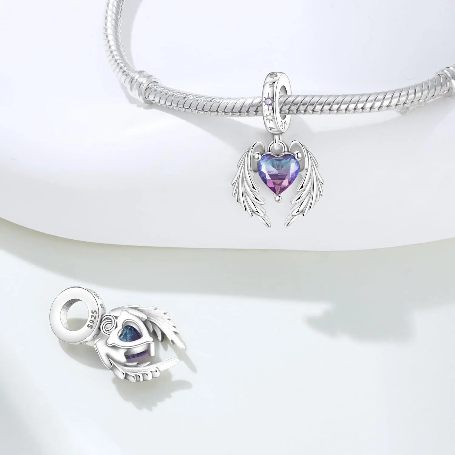 PANPOKI Infinity Love Heart Infermiera Charm in Argento Sterling 925 per Braccialetti e Collane - immagine 2