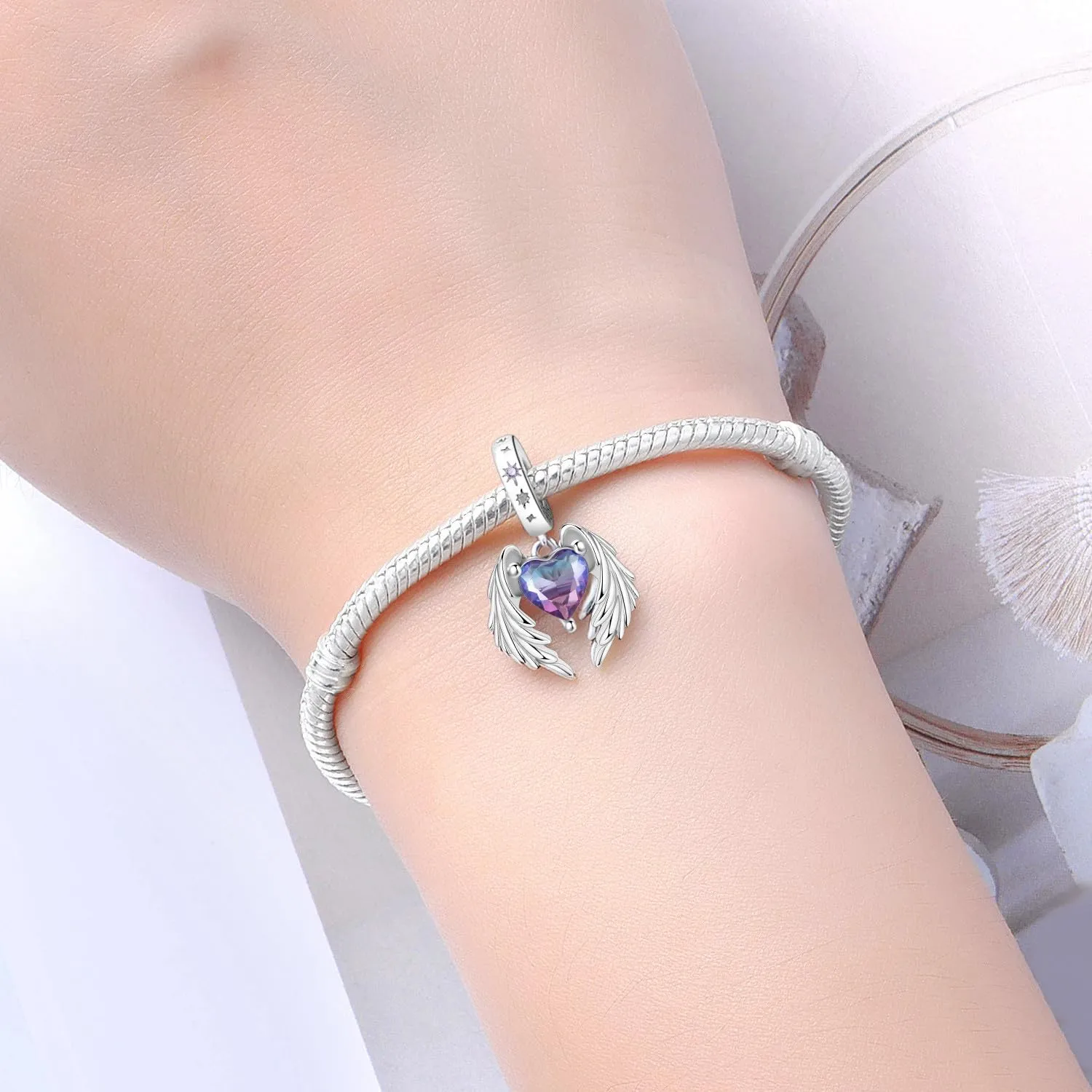 PANPOKI Infinity Love Heart Infermiera Charm in Argento Sterling 925 per Braccialetti e Collane - immagine 5