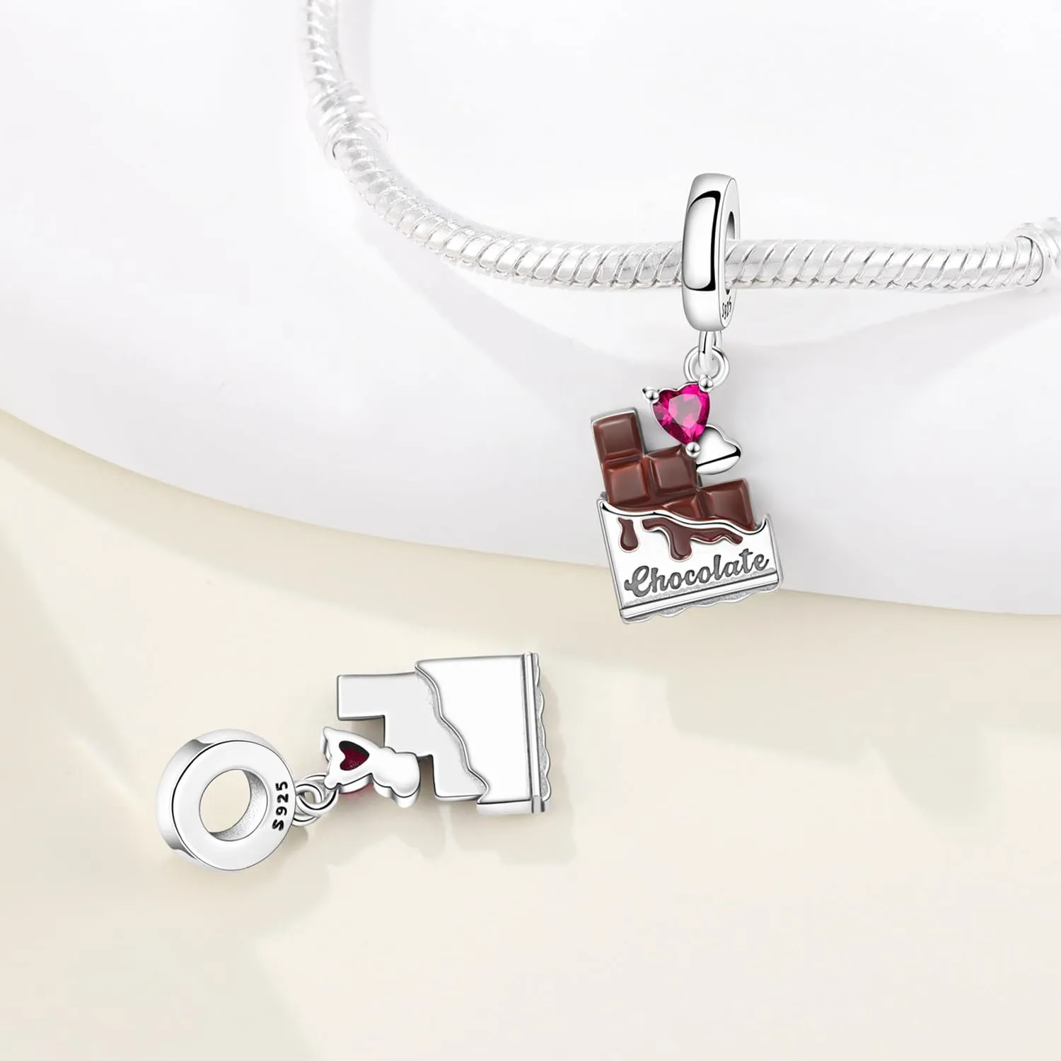 PANPOKI Infinity Love Heart Infermiera Ciondolo in Argento Sterling 925 per Braccialetti e Collane - immagine 2