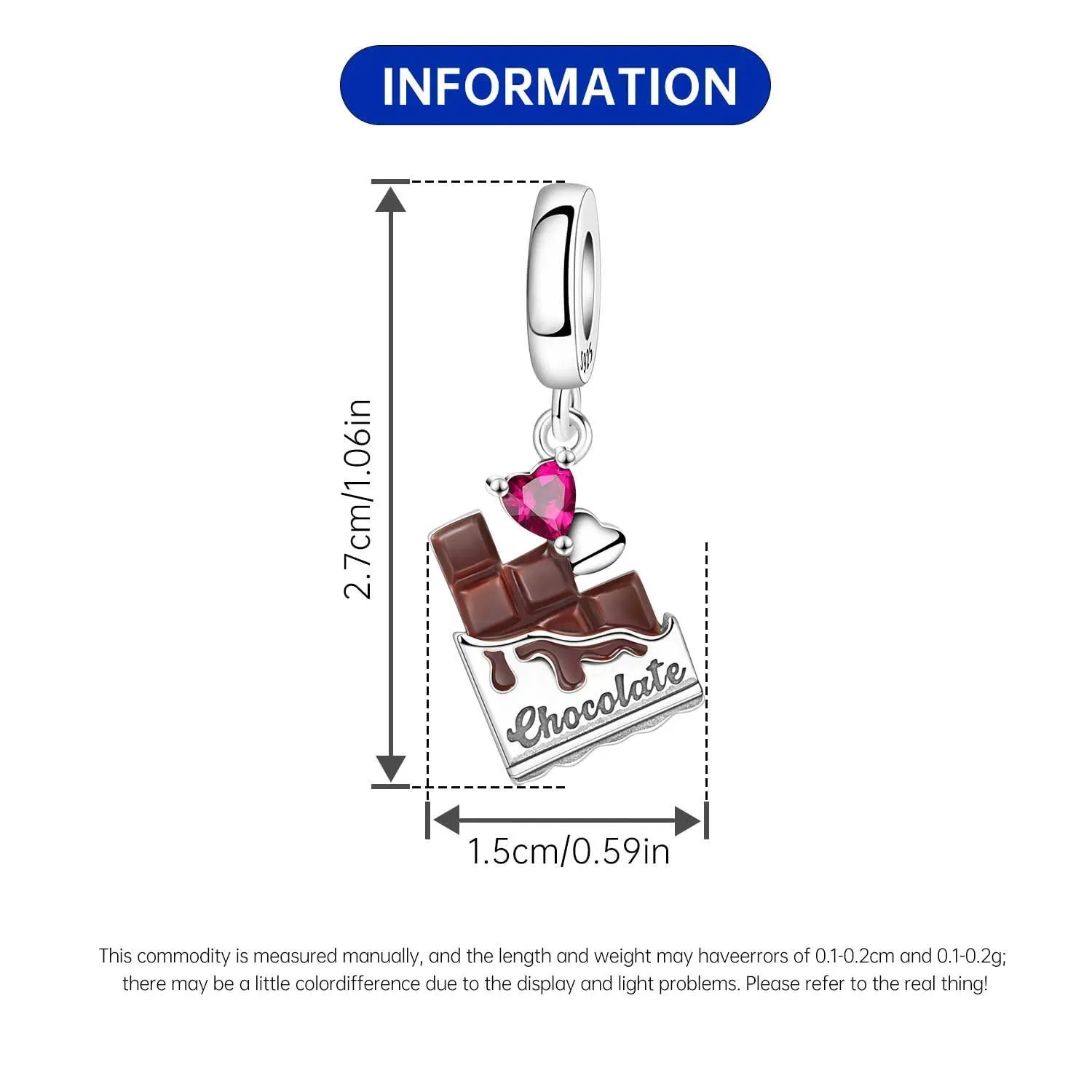 PANPOKI Infinity Love Heart Infermiera Ciondolo in Argento Sterling 925 per Braccialetti e Collane - immagine 4