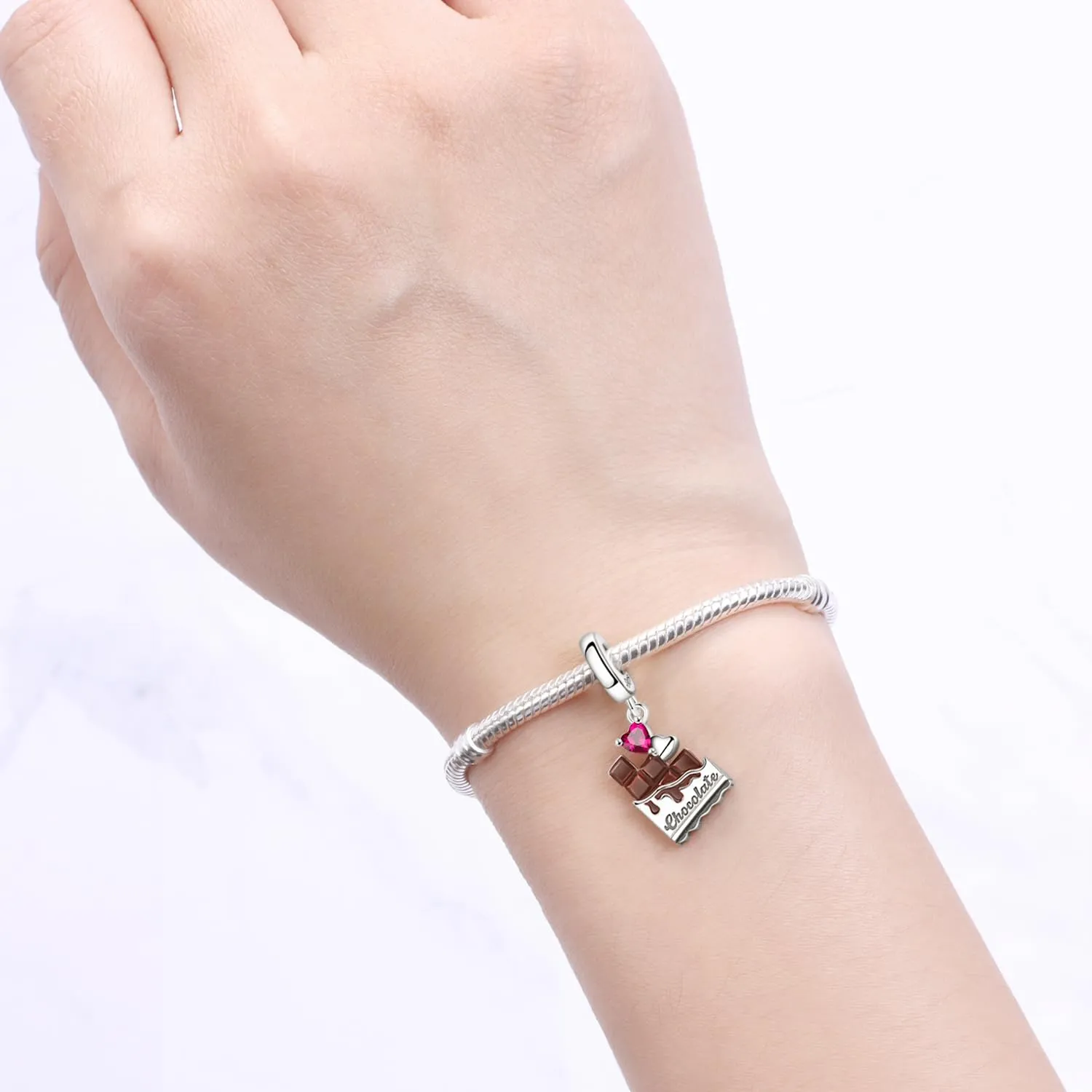 PANPOKI Infinity Love Heart Infermiera Ciondolo in Argento Sterling 925 per Braccialetti e Collane - immagine 5