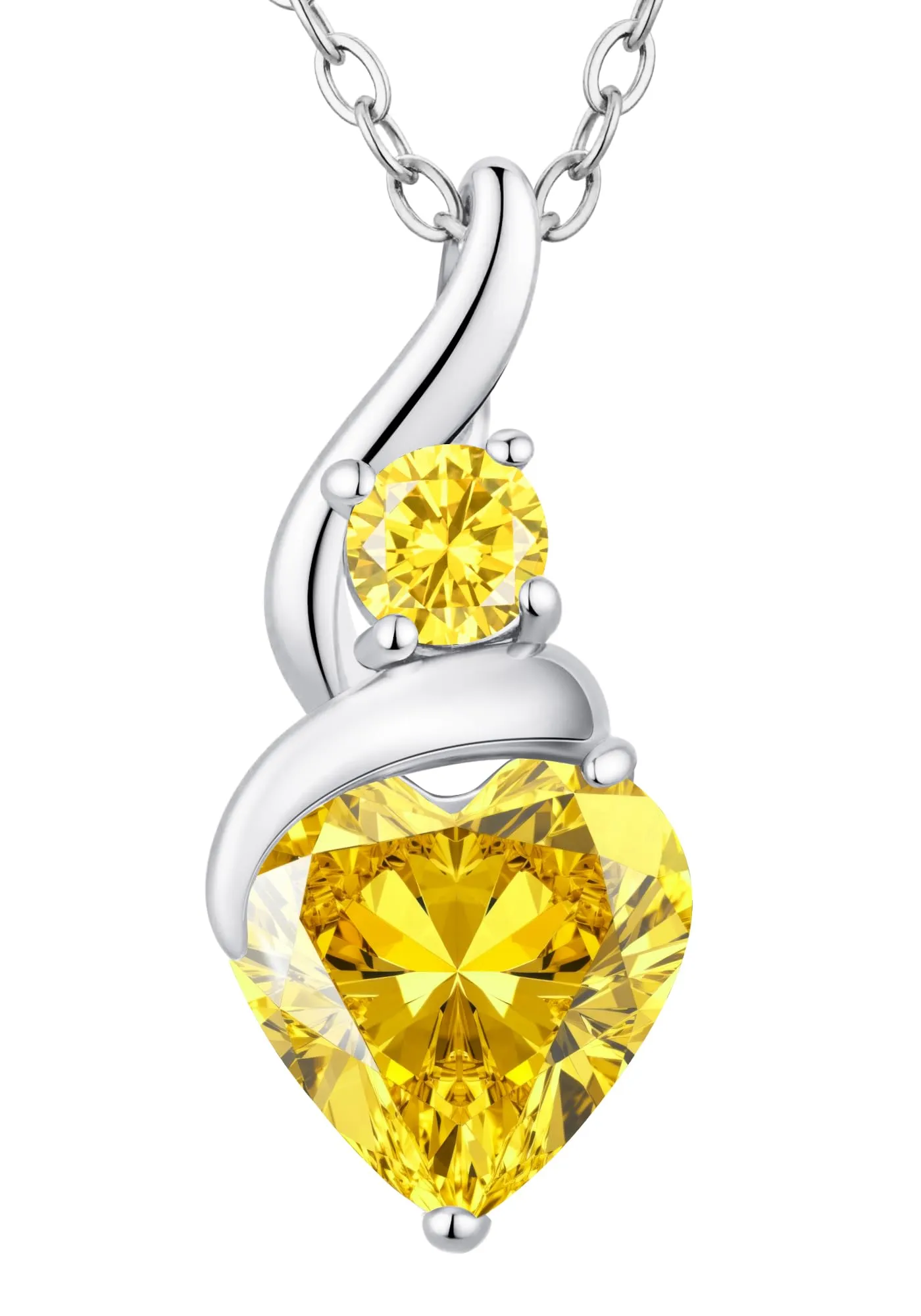 Louisa Secret Collana Donna in Argento 925 con Fiamma Cuore e Zirconio - immagine 1