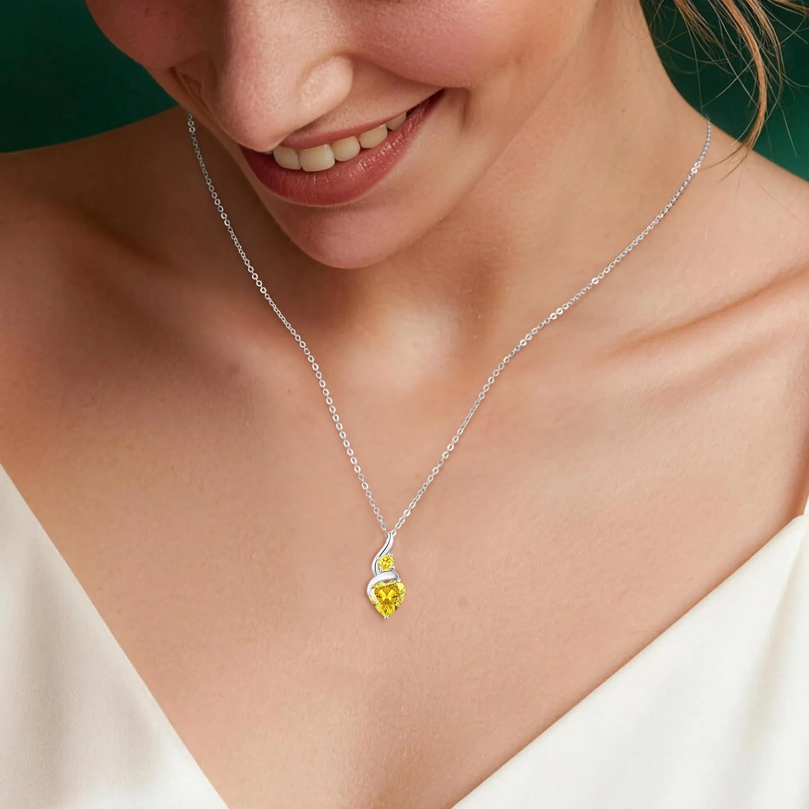 Louisa Secret Collana Donna in Argento 925 con Fiamma Cuore e Zirconio - immagine 2