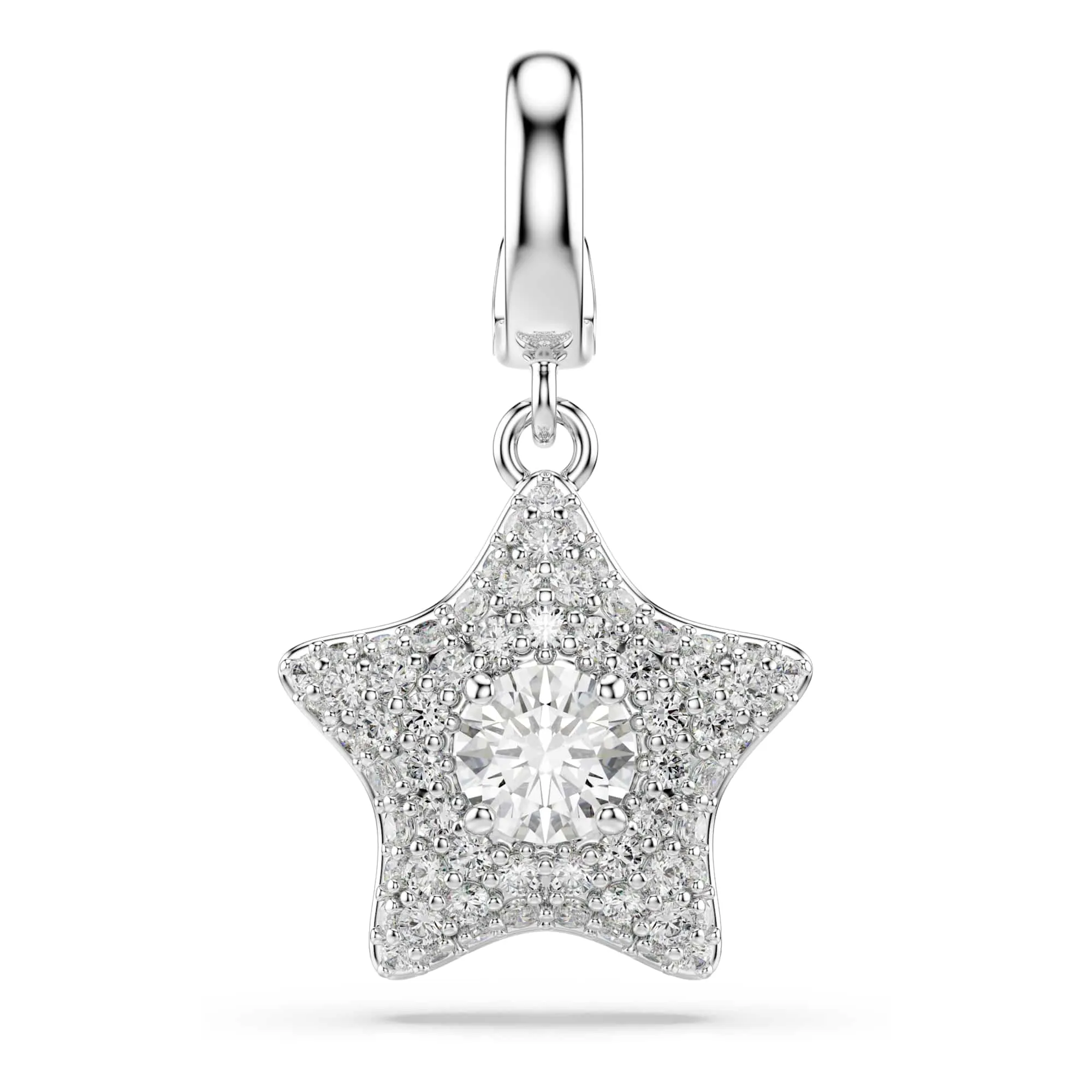 Swarovski Sublima Star Charm, Round Cut, White, Rhodium Plated - immagine 1